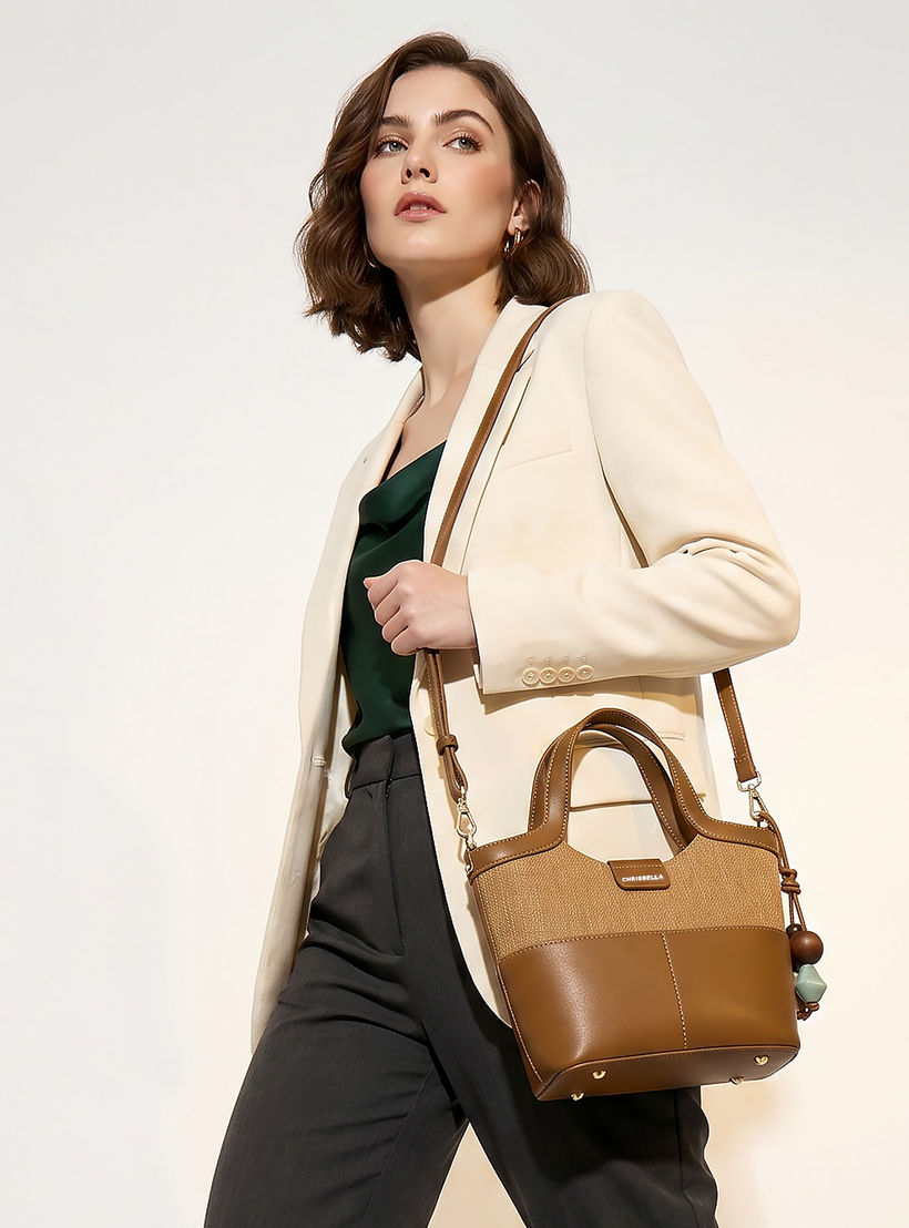 Chrisbella Textured Tote Bag with Wallet-women-bagsandwallets-handbags-image-2