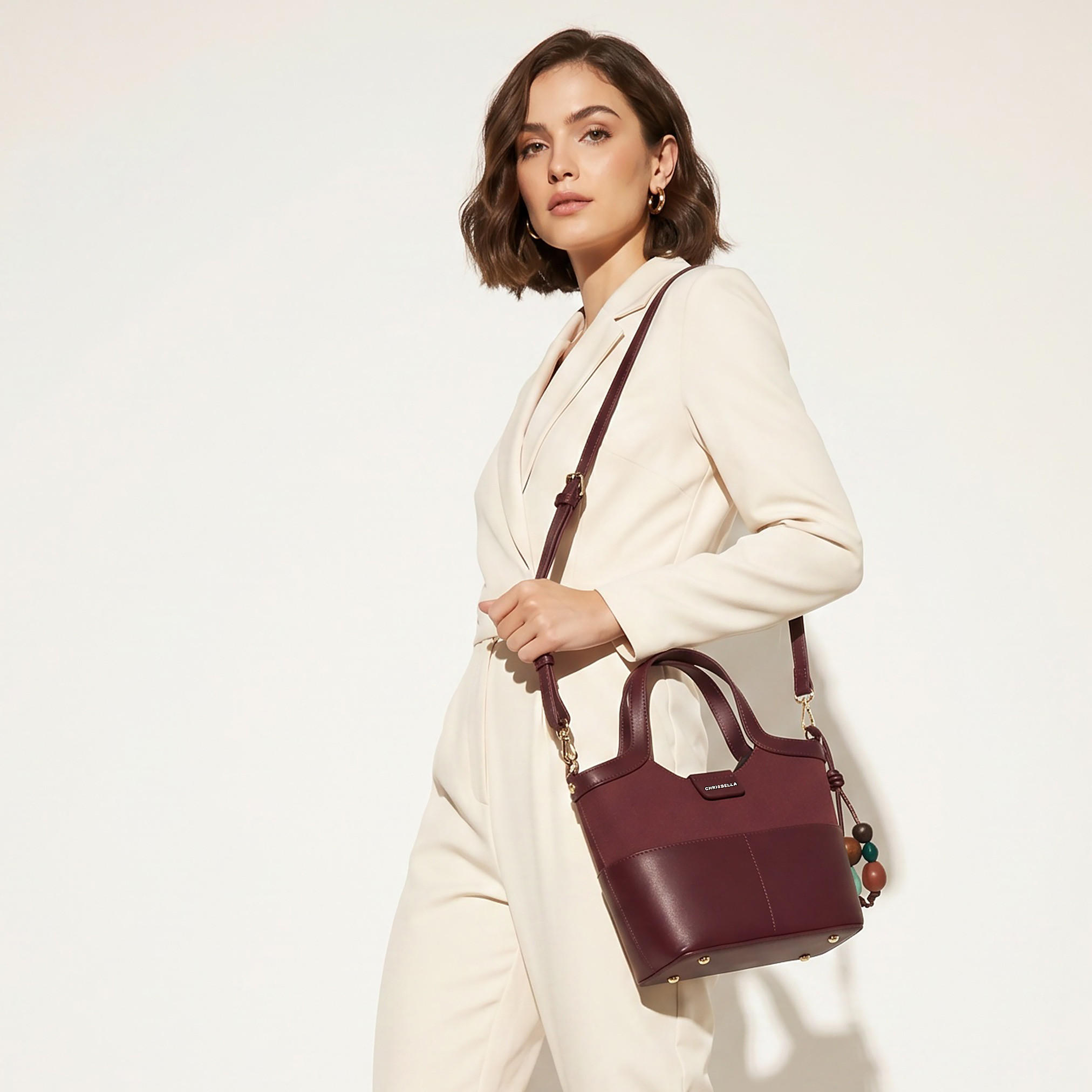 شنطة توتي بارزة الملمس مع محفظة من كريسبيلا-women-bagsandwallets-handbags-image-2