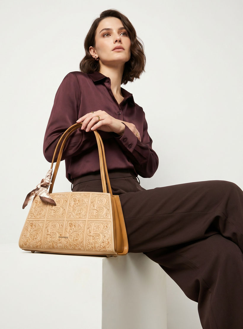 شنطة كتف بارزة الملمس مع محفظة من كريسبيلا-women-bagsandwallets-handbags-image-2