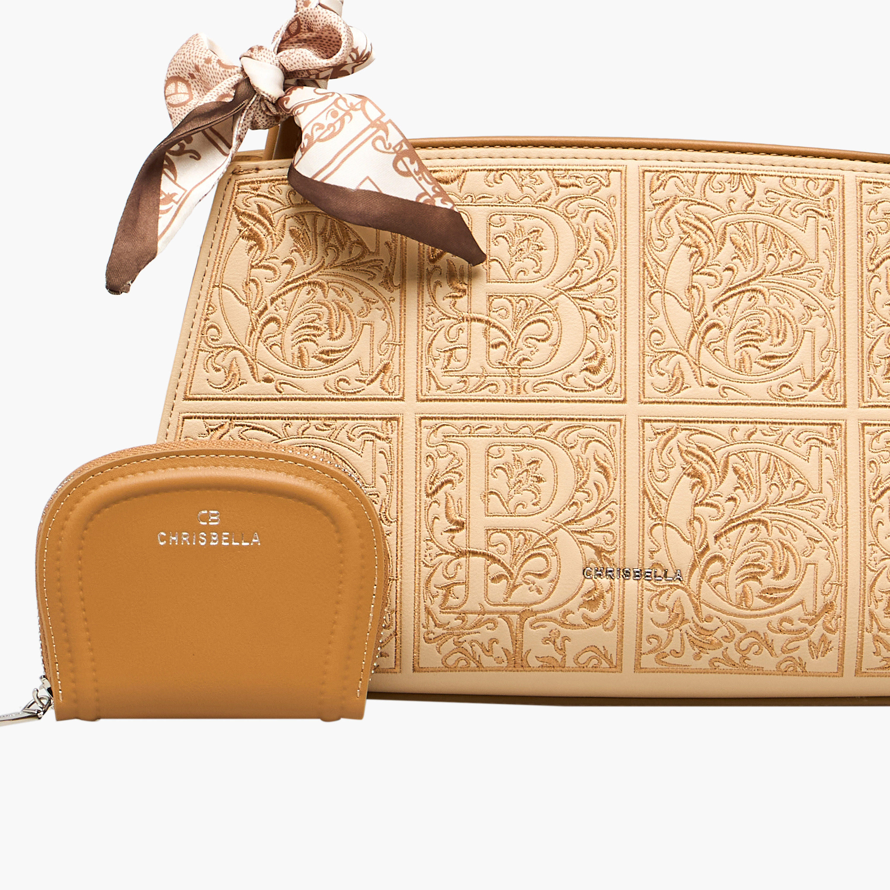 Chrisbella Textured Shoulder Bag with Wallet-women-bagsandwallets-handbags-image-5