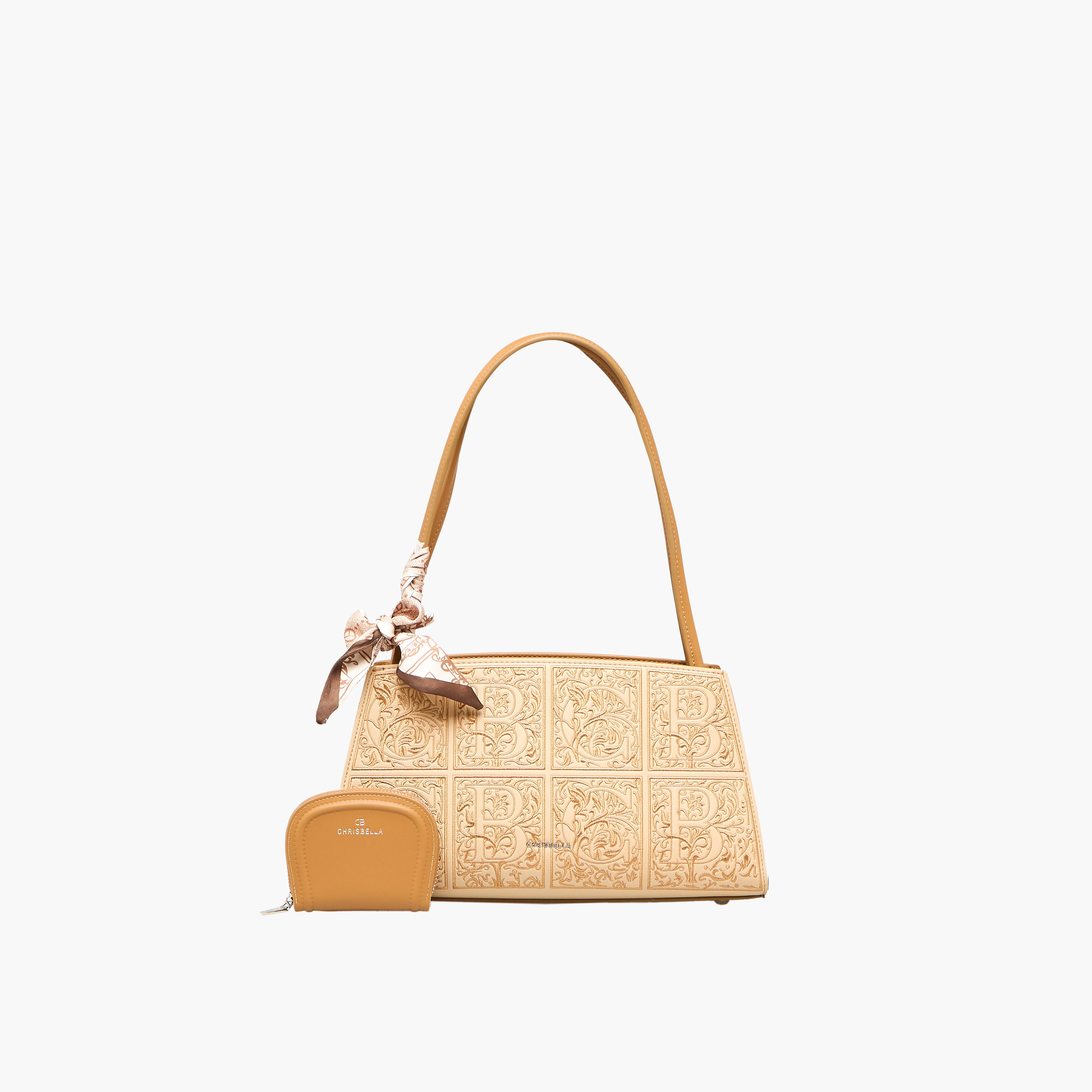 Chrisbella Textured Shoulder Bag with Wallet-women-bagsandwallets-handbags-image-9