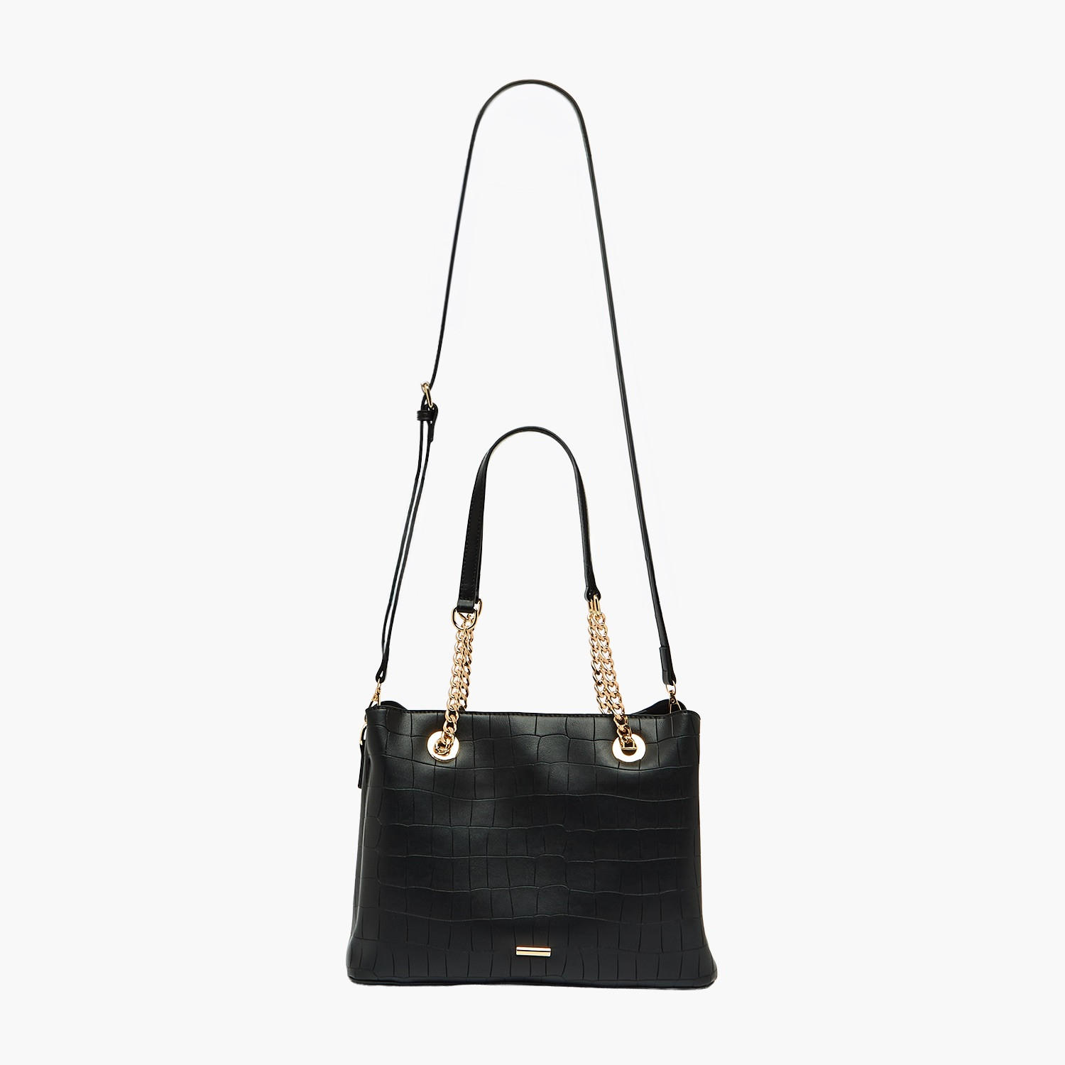 Chrisbella Textured Tote Bag with Detachable Strap-women-bagsandwallets-handbags-image-2