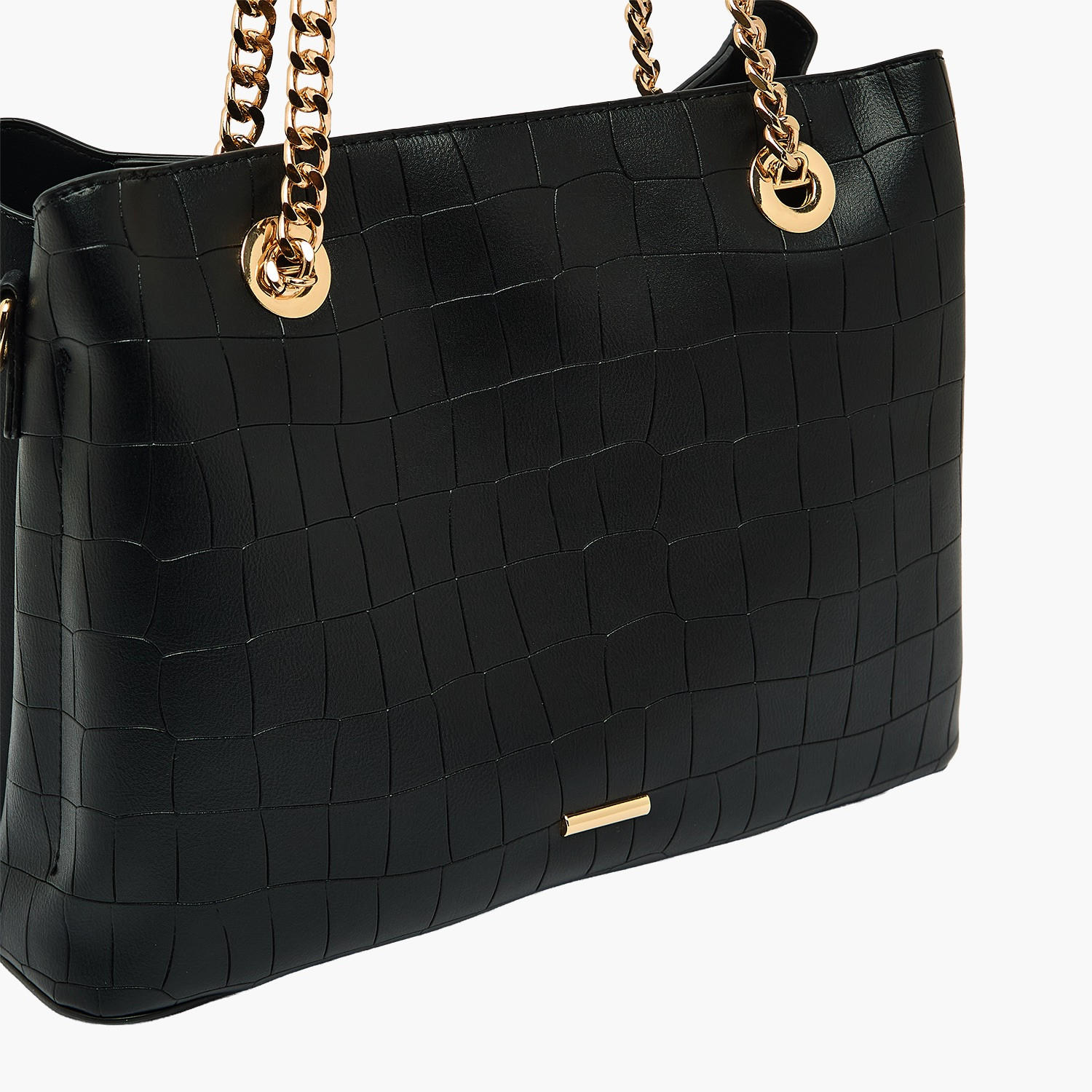 Chrisbella Textured Tote Bag with Detachable Strap-women-bagsandwallets-handbags-image-4