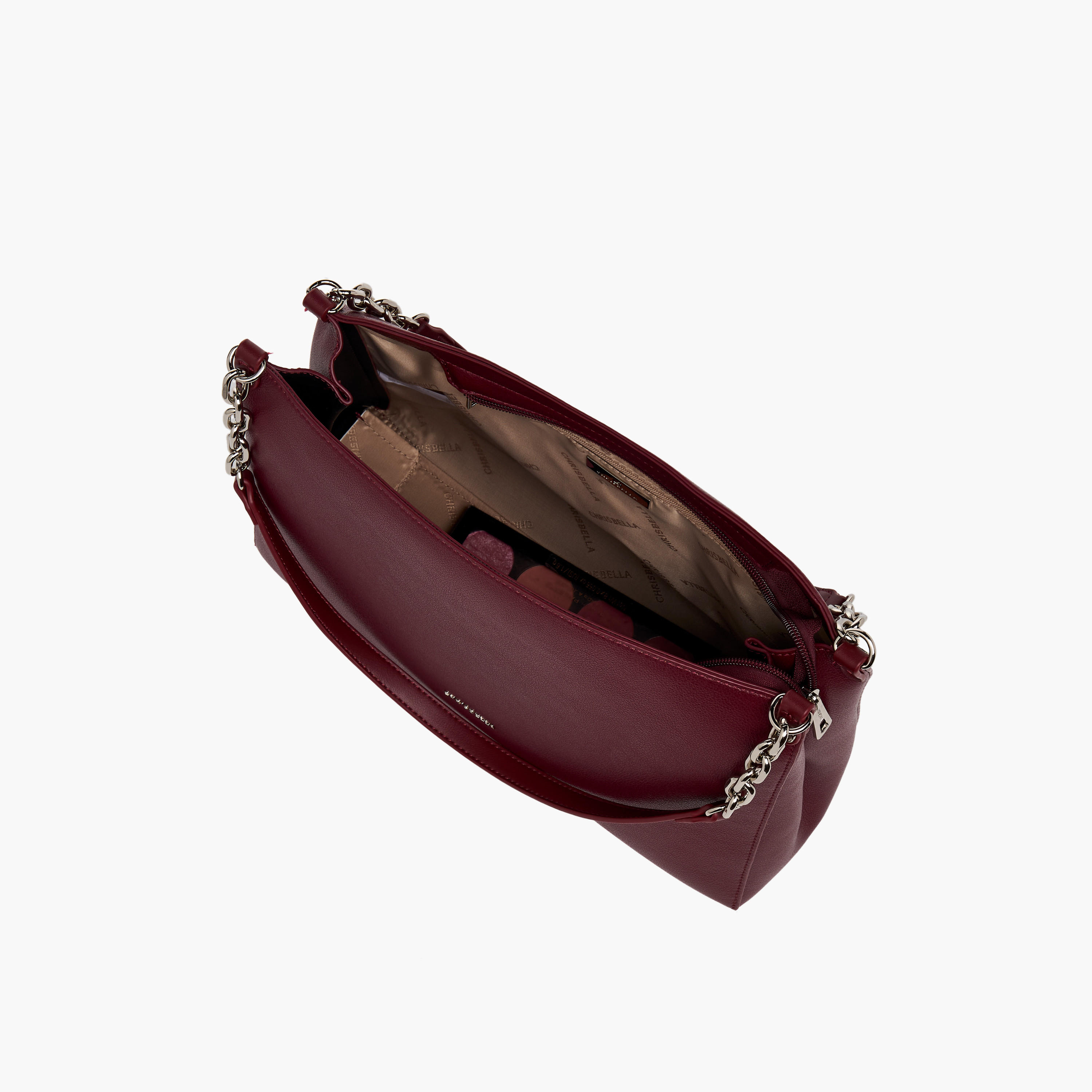 Chrisbella Textured Shoulder Bag with Pouch-women-bagsandwallets-handbags-image-9