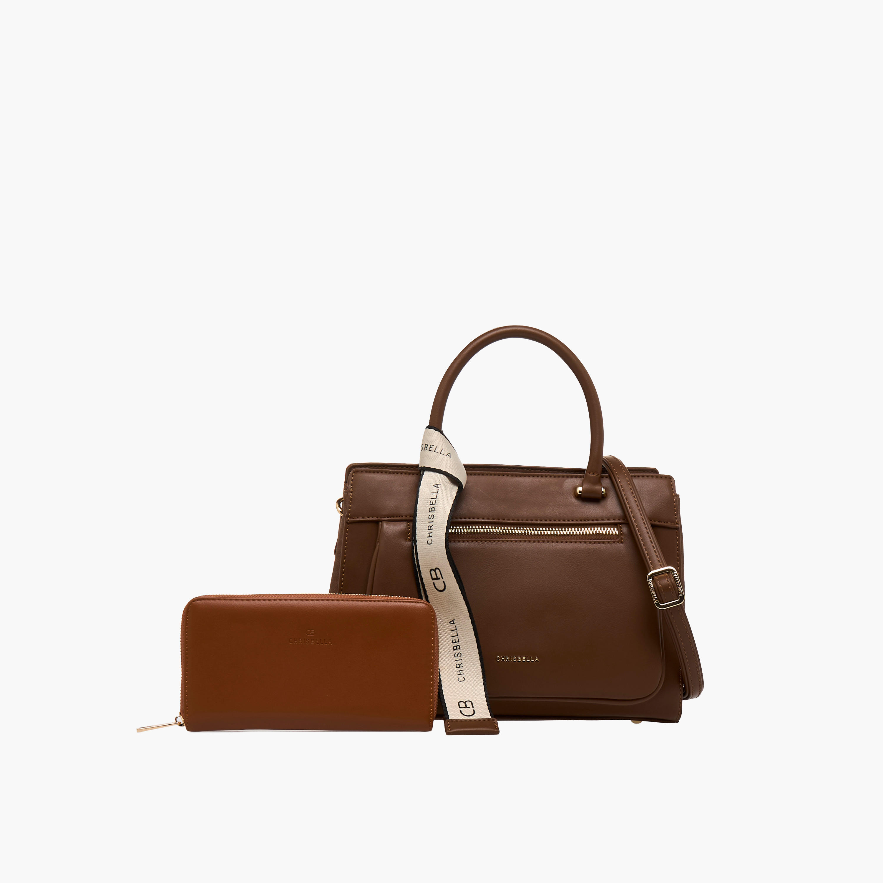 شنطة توتي مع محفظة بسحاب إغلاق دائري من كريسبيلا-women-bagsandwallets-handbags-image-1