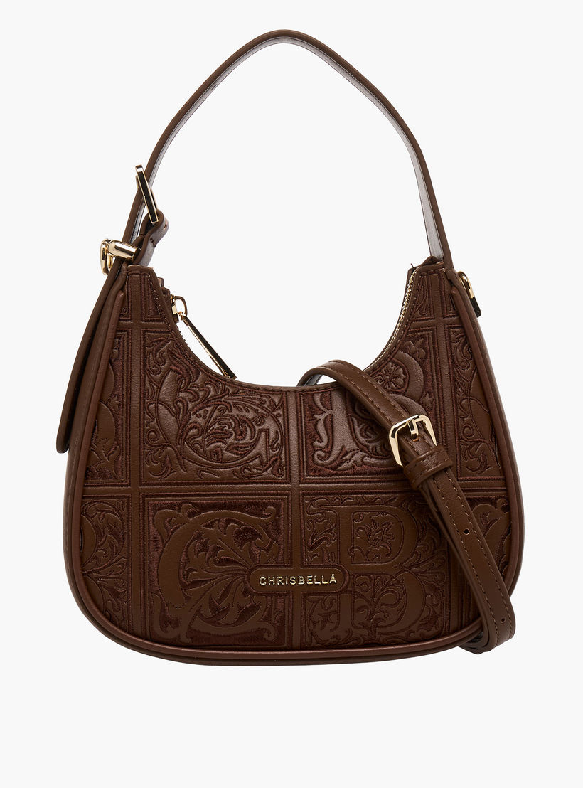 شنطة هوبو مطرزة بسحاب إغلاق من كريسبيلا-women-bagsandwallets-handbags-image-1