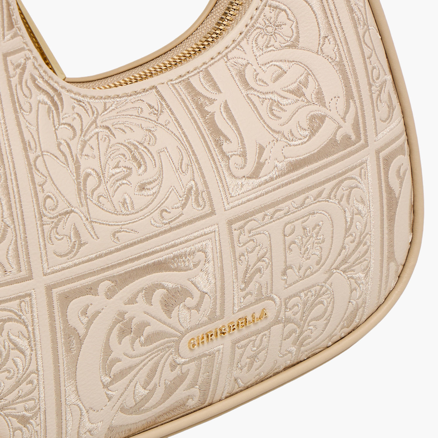 Chrisbella Embroidered Hobo Bag with Zip Closure-women-bagsandwallets-handbags-image-5