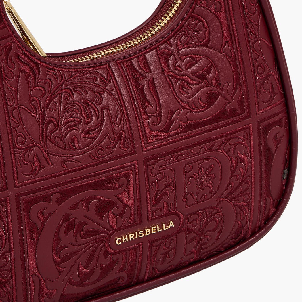 Chrisbella Embroidered Hobo Bag with Zip Closure-women-bagsandwallets-handbags-image-5