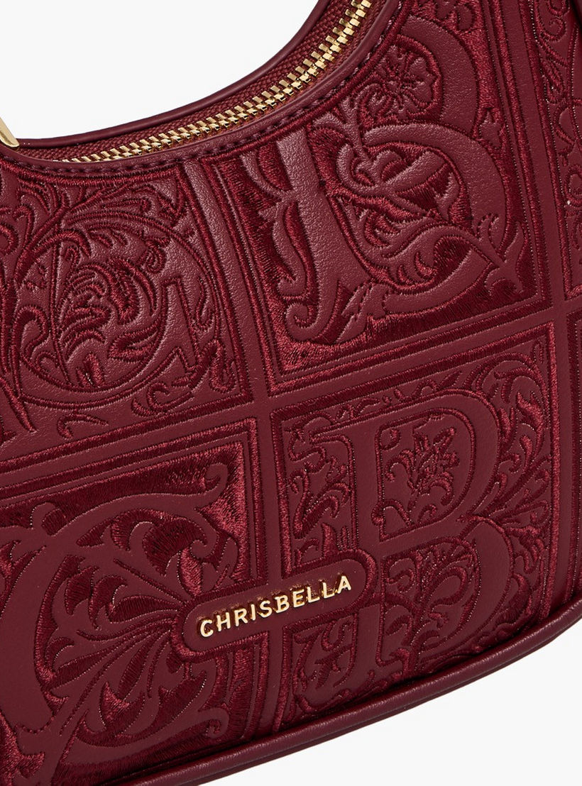 Chrisbella Embroidered Hobo Bag with Zip Closure-women-bagsandwallets-handbags-image-5
