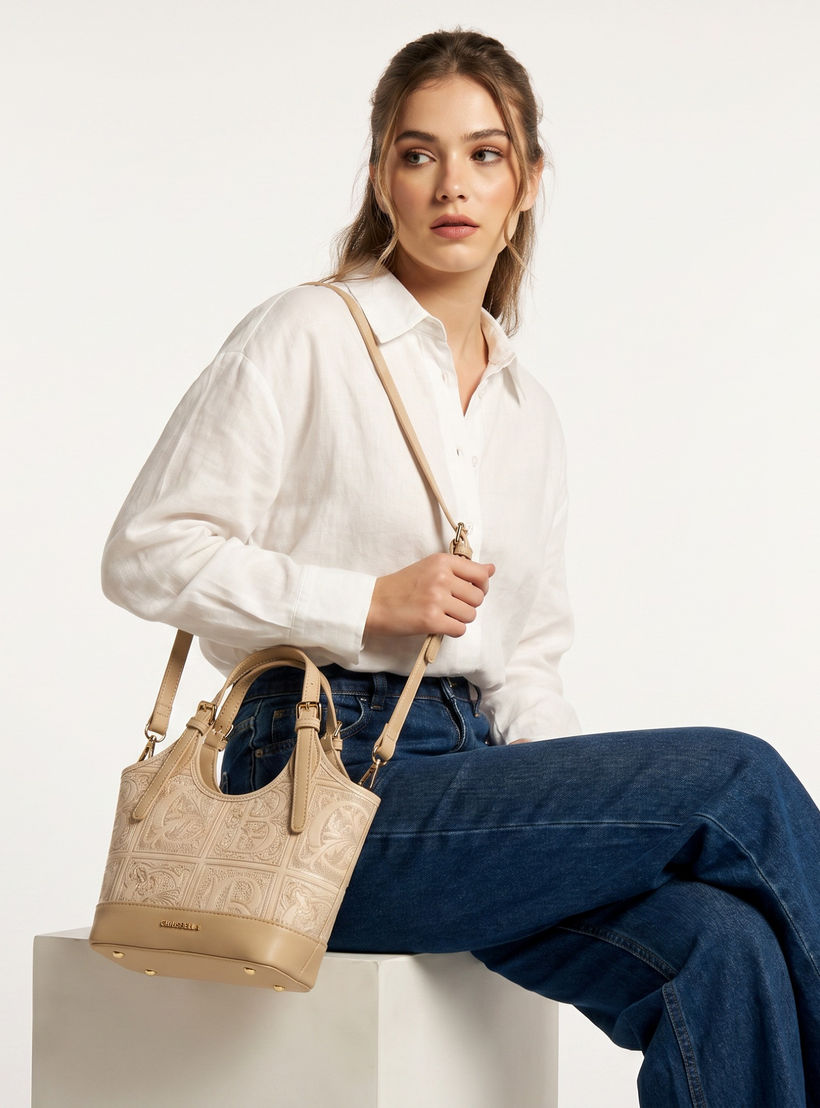 Chrisbella Embroidered Shoulder Bag with Zip Closure-women-bagsandwallets-handbags-image-2