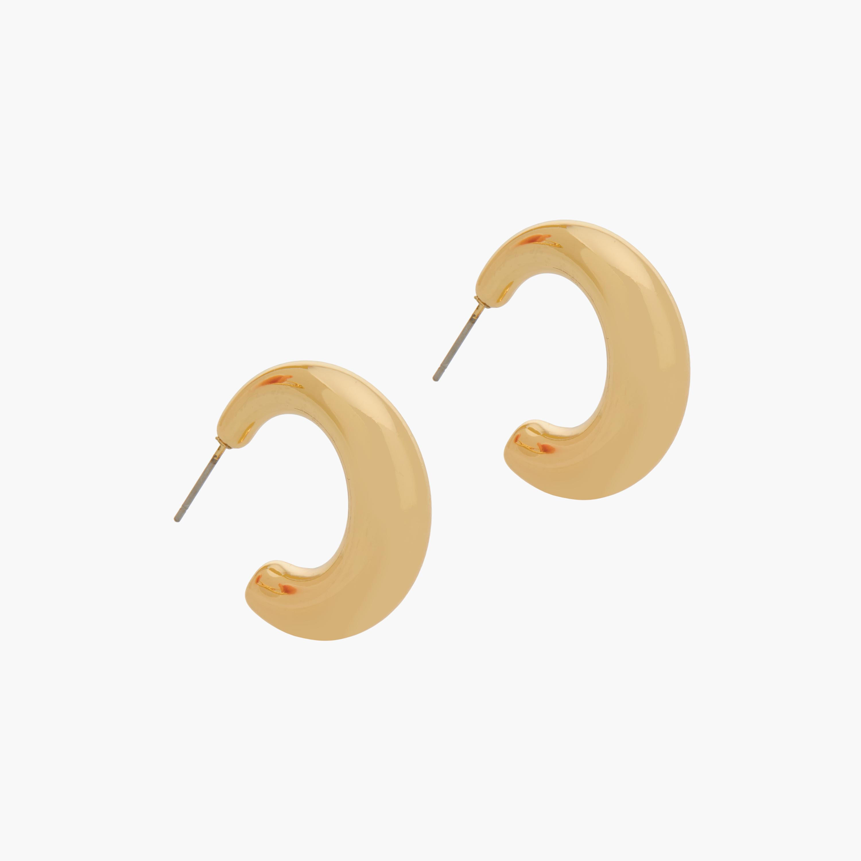 حلقان ذهبية اللون بمكبس إغلاق خلفي - طقم من 3 أزواج-women-watchesandjewellery-jewellery-earrings-image-4