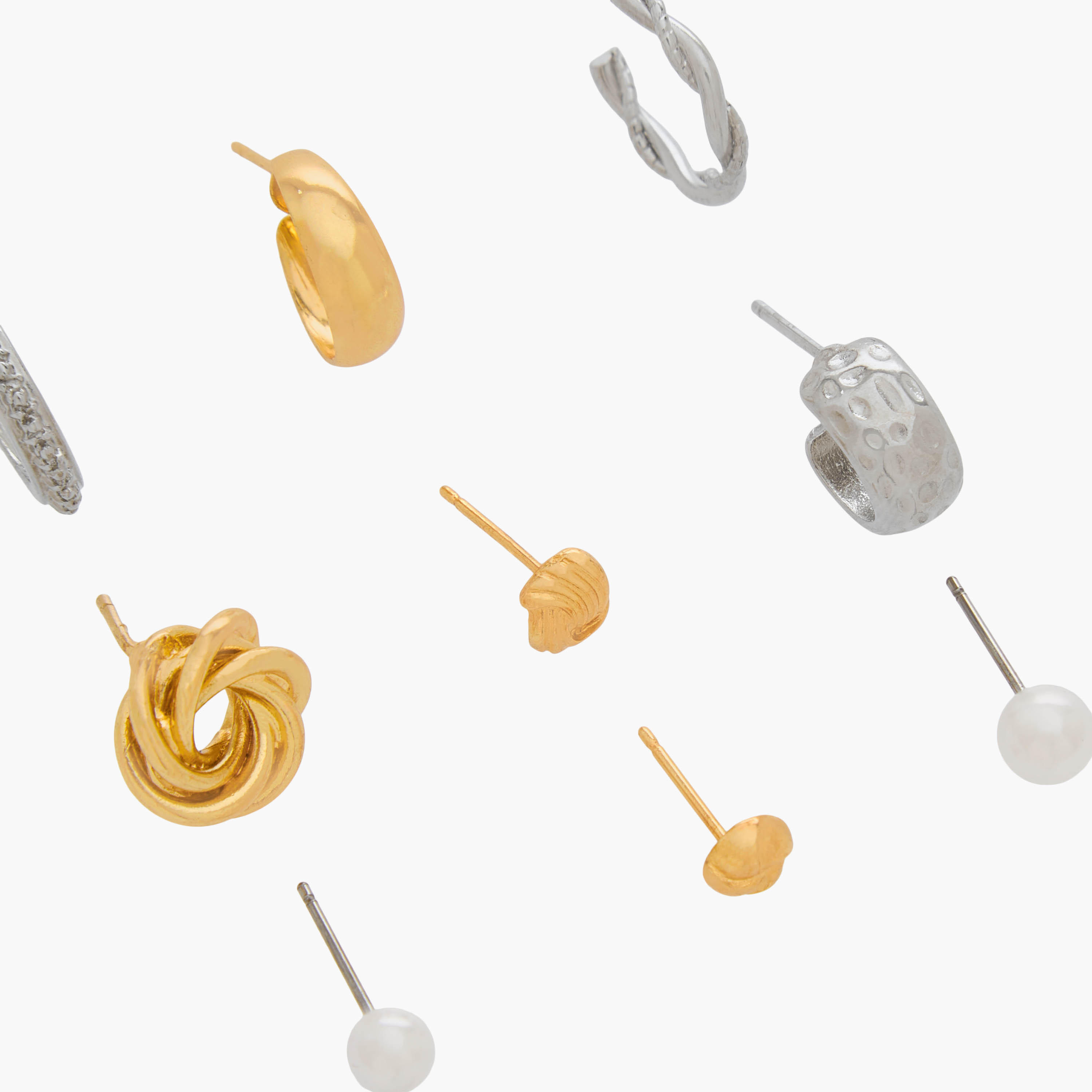 Pack of 9 Assorted Earrings with Pushback Closure-women-watchesandjewellery-jewellery-earrings-image-3