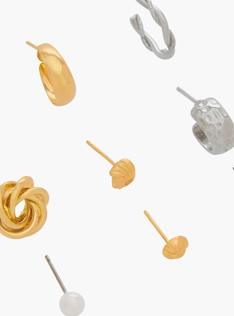 Pack of 9 Assorted Earrings with Pushback Closure-women-watchesandjewellery-jewellery-earrings-image-3