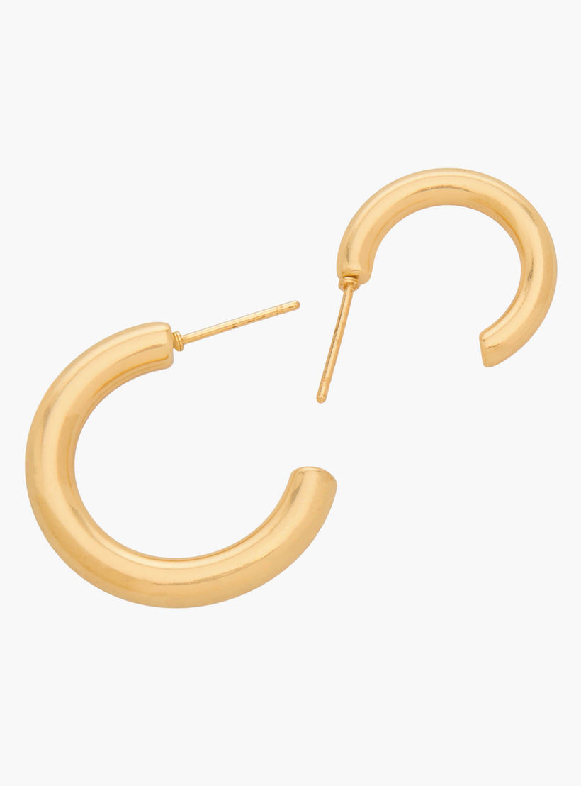 حلقان حلقية بلون ذهبي ومكبس إغلاق - عبوة 6 أزواج-women-watchesandjewellery-jewellery-earrings-image-4