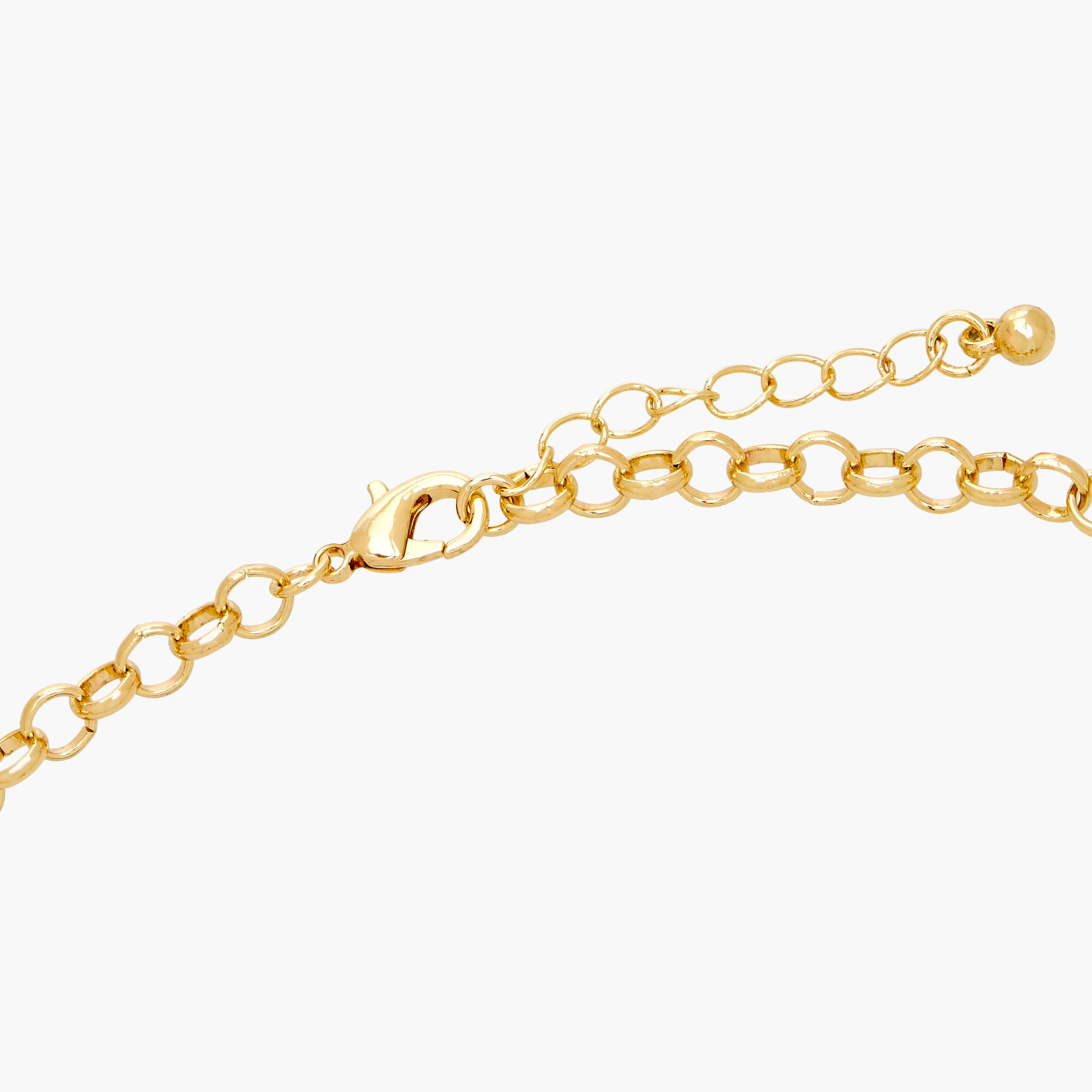 قلادة ذهبية بتصميم زهري-women-watchesandjewellery-jewellery-necklacesandpendants-image-4