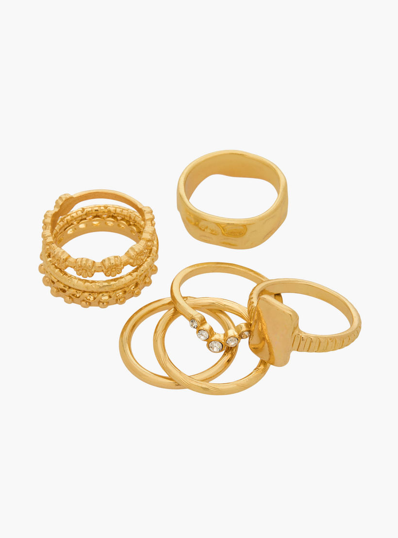 Set of 9 - Assorted Gold Tone Ring-women-watchesandjewellery-jewellery-rings-image-2