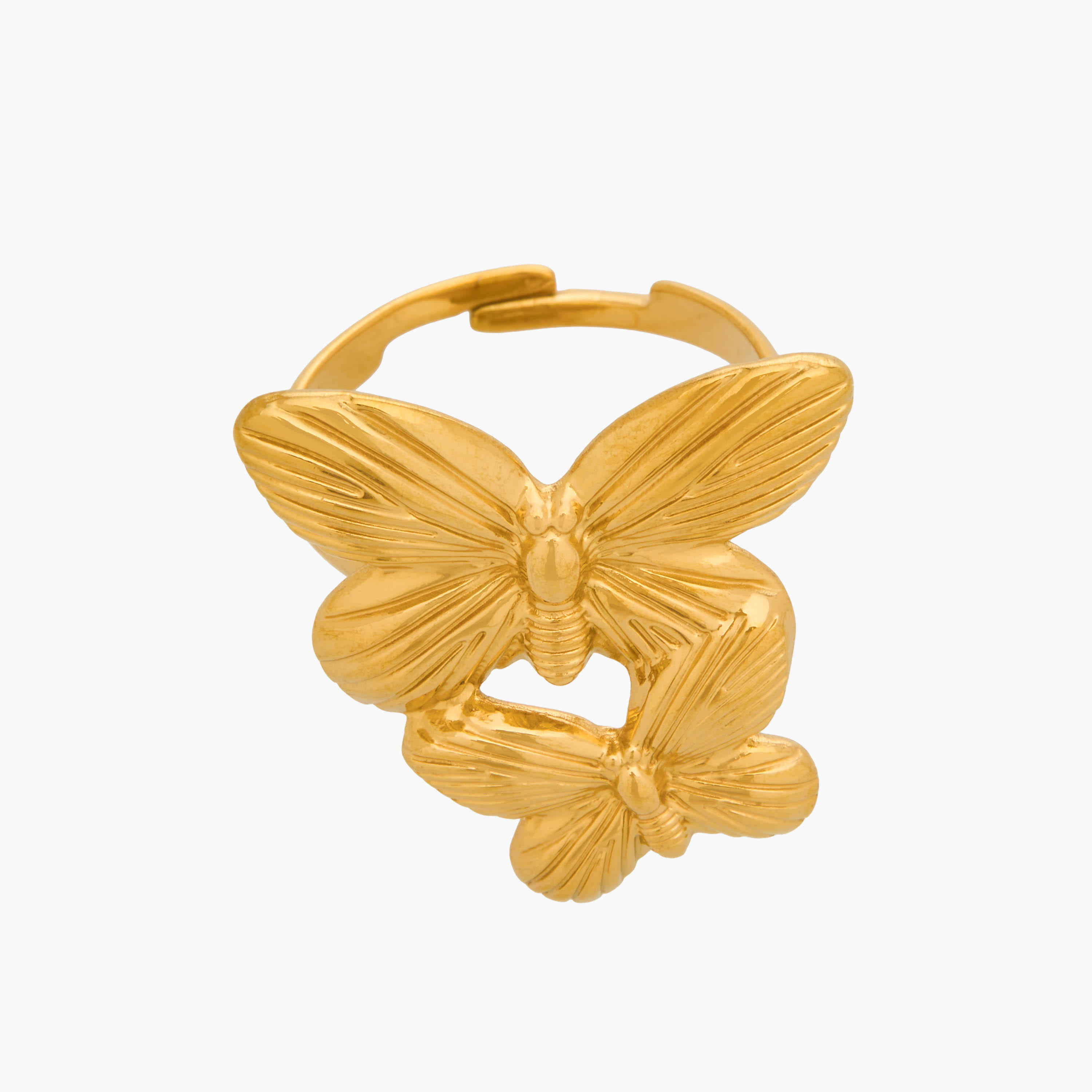 Butterfly Accent Gold Tone Ring-women-watchesandjewellery-jewellery-rings-image-2