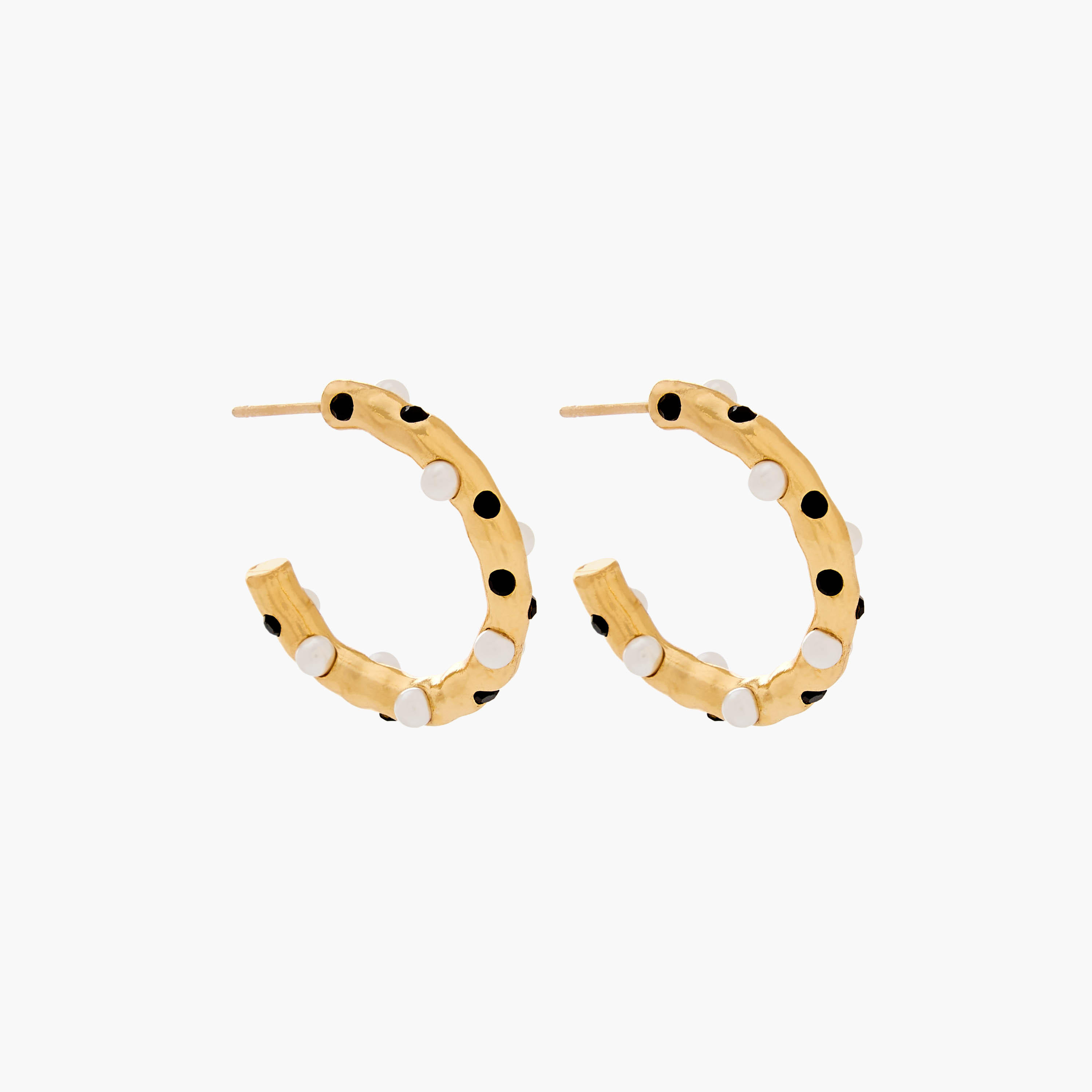 Pack of 2 Gold Tone Hoop Earrings with Pushback Closure-women-watchesandjewellery-jewellery-earrings-image-2