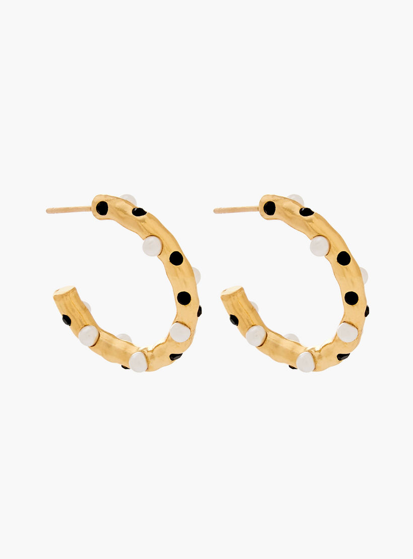 Pack of 2 Gold Tone Hoop Earrings with Pushback Closure-women-watchesandjewellery-jewellery-earrings-image-2