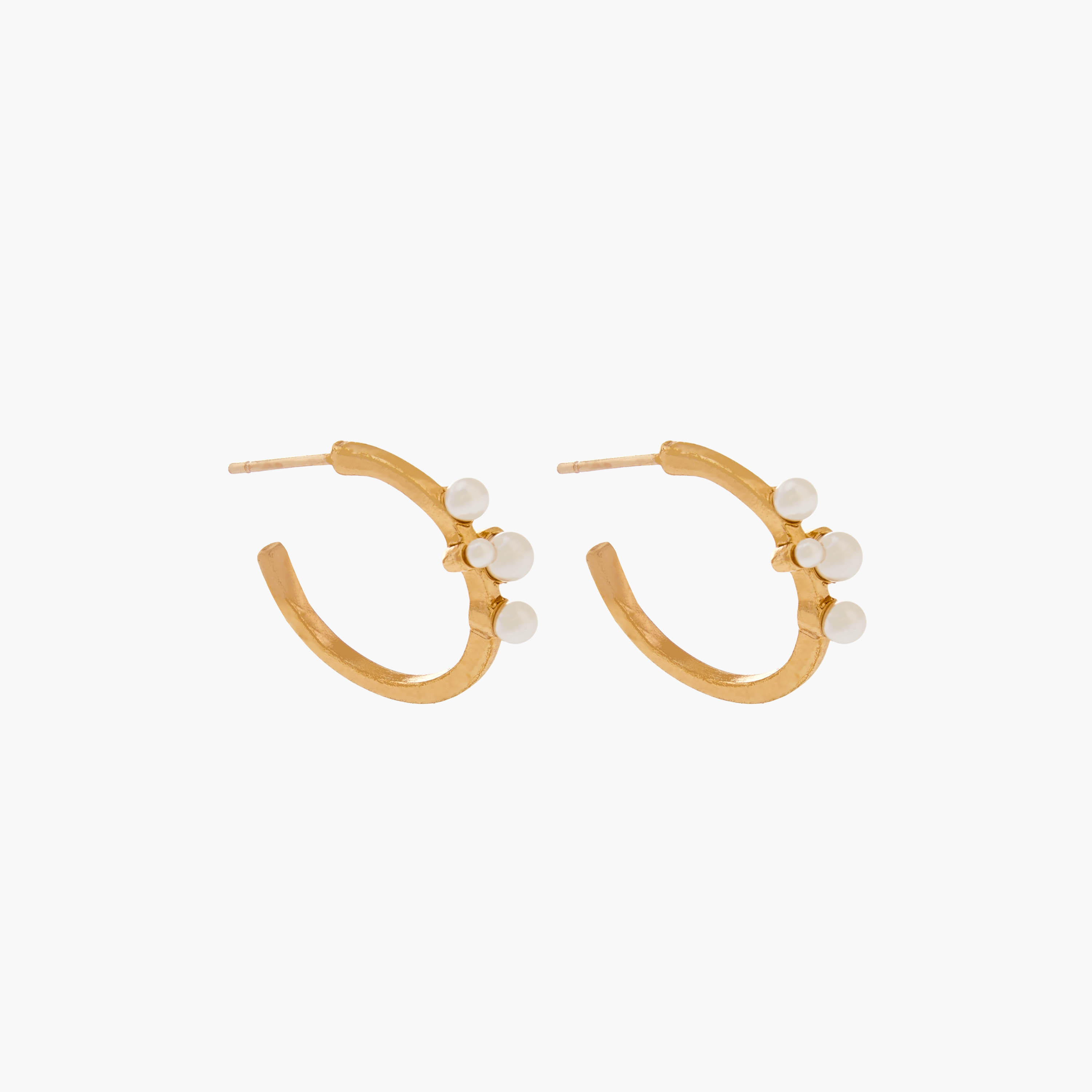 Pack of 2 Gold Tone Hoop Earrings with Pushback Closure-women-watchesandjewellery-jewellery-earrings-image-3