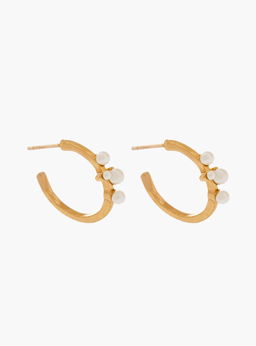 Pack of 2 Gold Tone Hoop Earrings with Pushback Closure-women-watchesandjewellery-jewellery-earrings-image-3