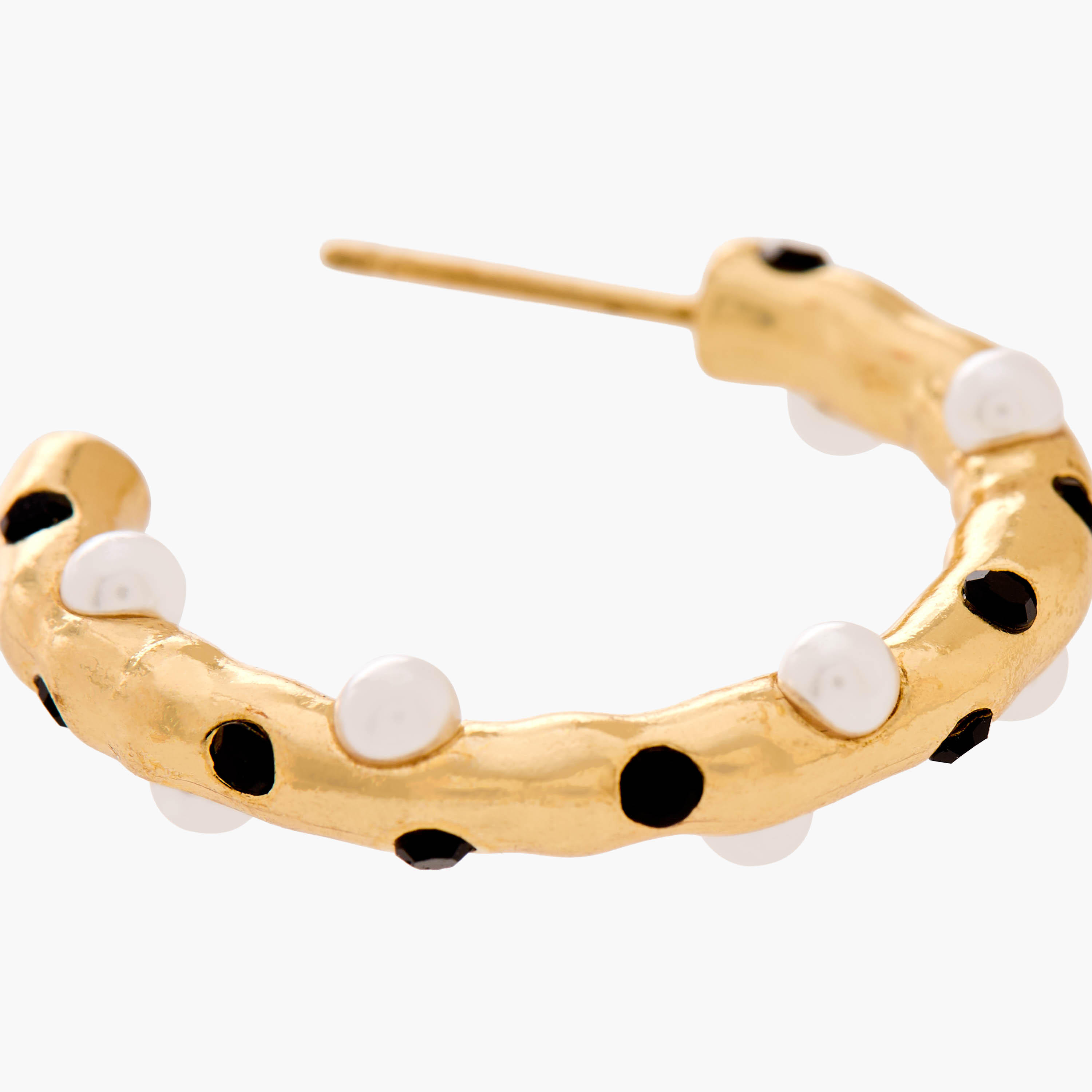 Pack of 2 Gold Tone Hoop Earrings with Pushback Closure-women-watchesandjewellery-jewellery-earrings-image-4