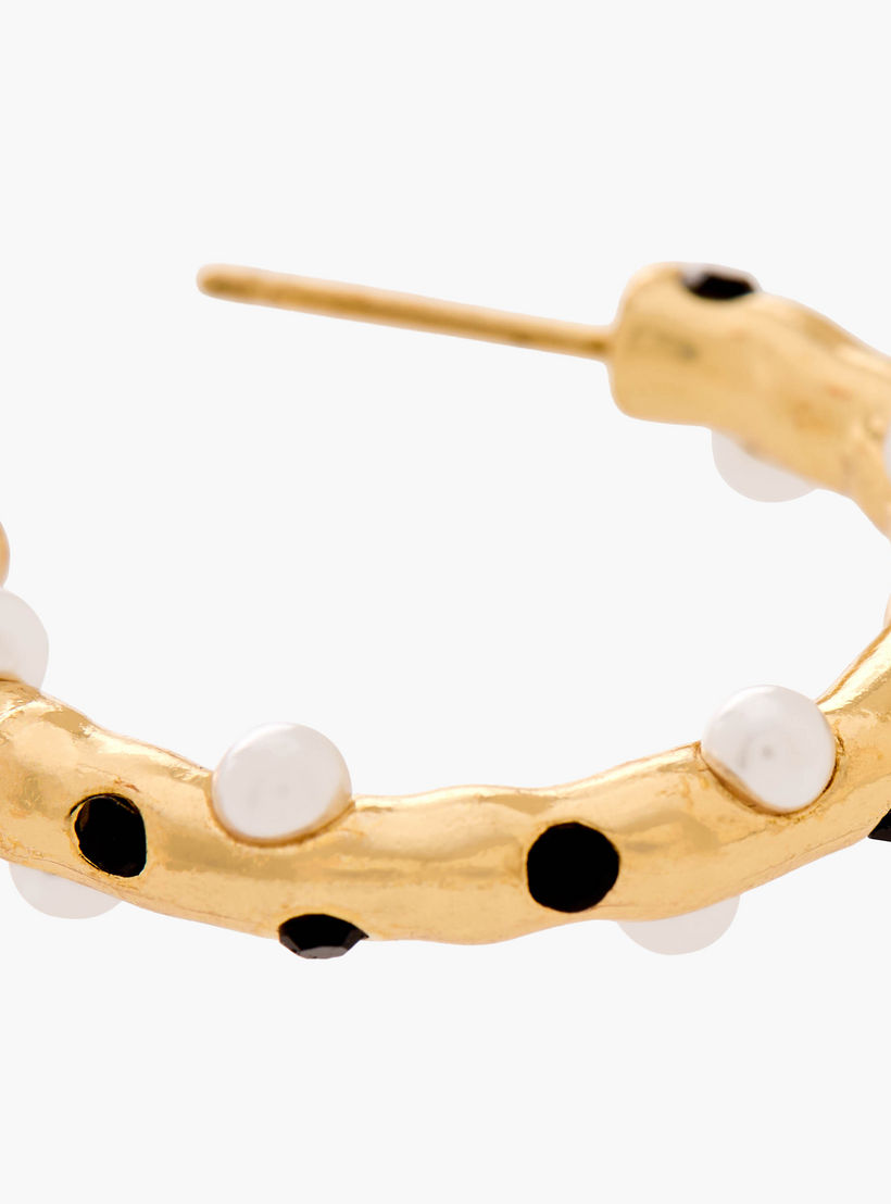 Pack of 2 Gold Tone Hoop Earrings with Pushback Closure-women-watchesandjewellery-jewellery-earrings-image-4