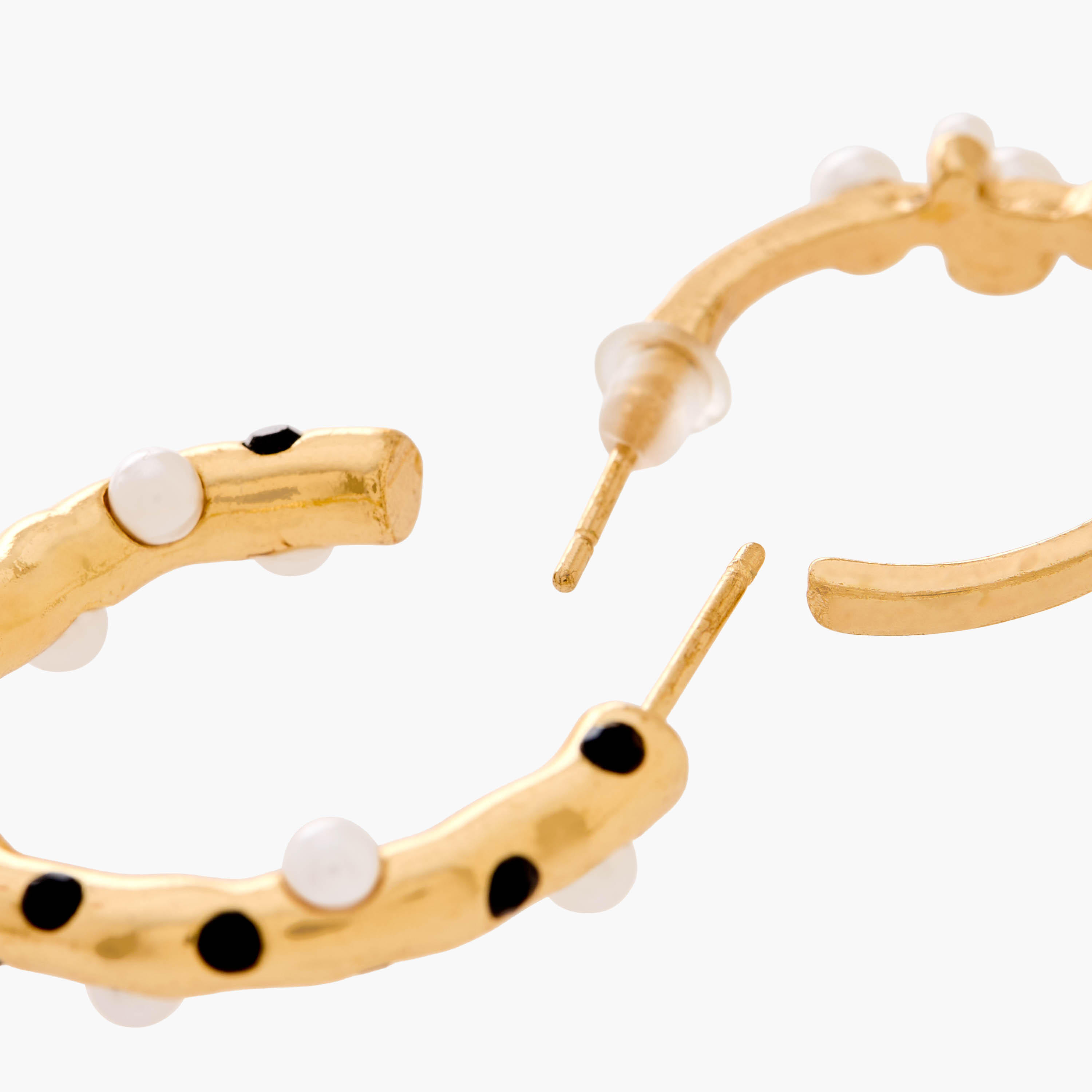 Pack of 2 Gold Tone Hoop Earrings with Pushback Closure-women-watchesandjewellery-jewellery-earrings-image-5