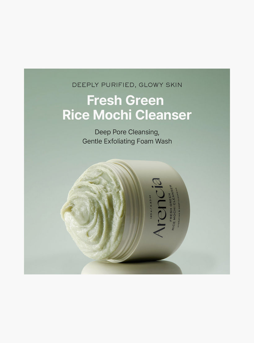 Arencia Fresh Green Rice Mochi Cleanser 120G-beautyandpersonalcare-kbeauty-skin-cleansers-facewash-image-2