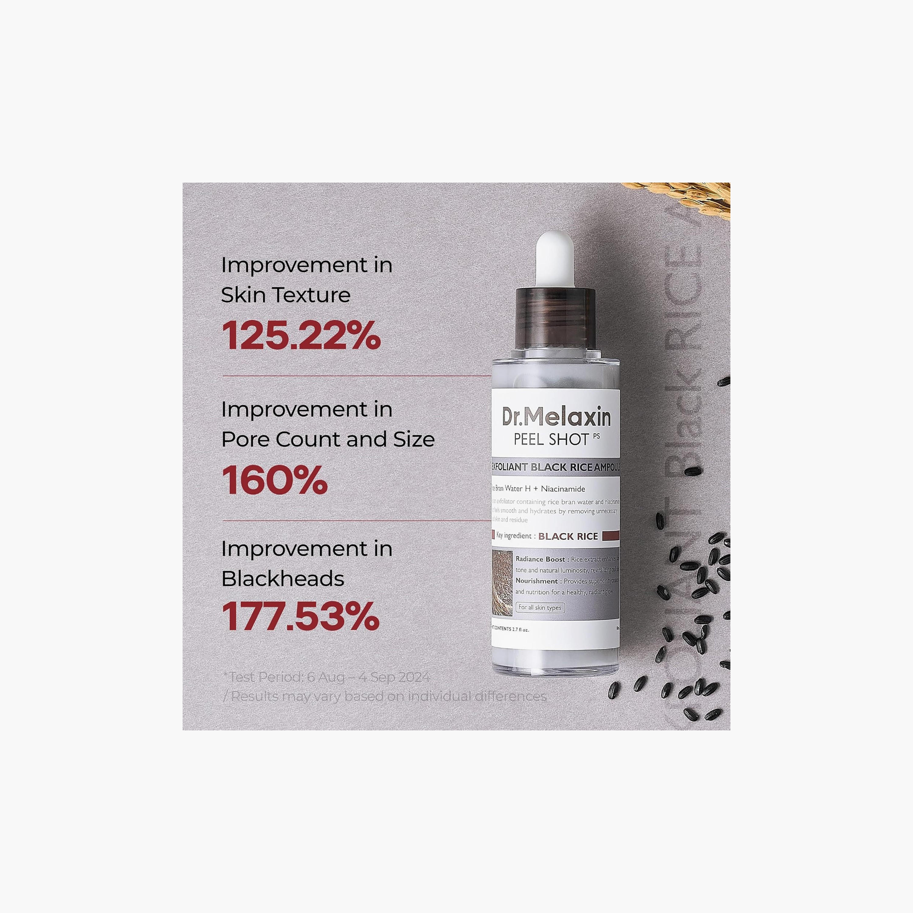 أمبولات الأرز الأسود المقشرة من دكتور ميلاكسين، 80 مل-beautyandpersonalcare-kbeauty-skin-treatmentsandserums-image-2
