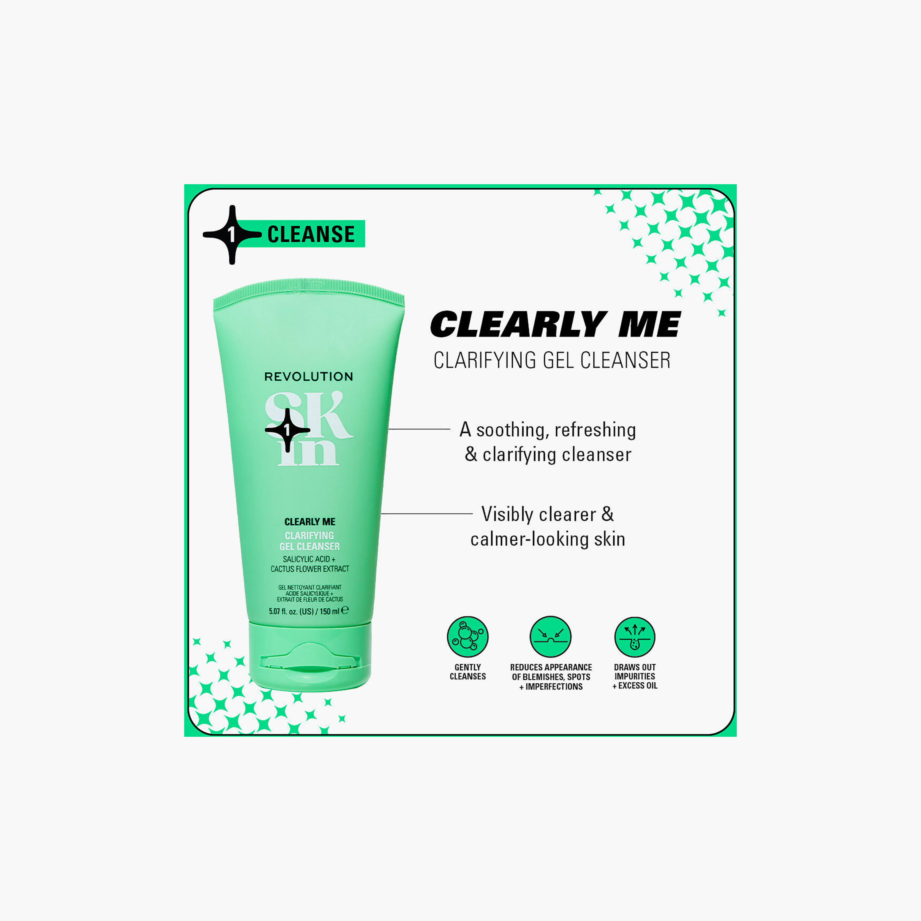 Revolution Skin Clearly Me Clarifying Gel Cleanser 150Ml-beautyandpersonalcare-kbeauty-skin-cleansers-facewash-image-3