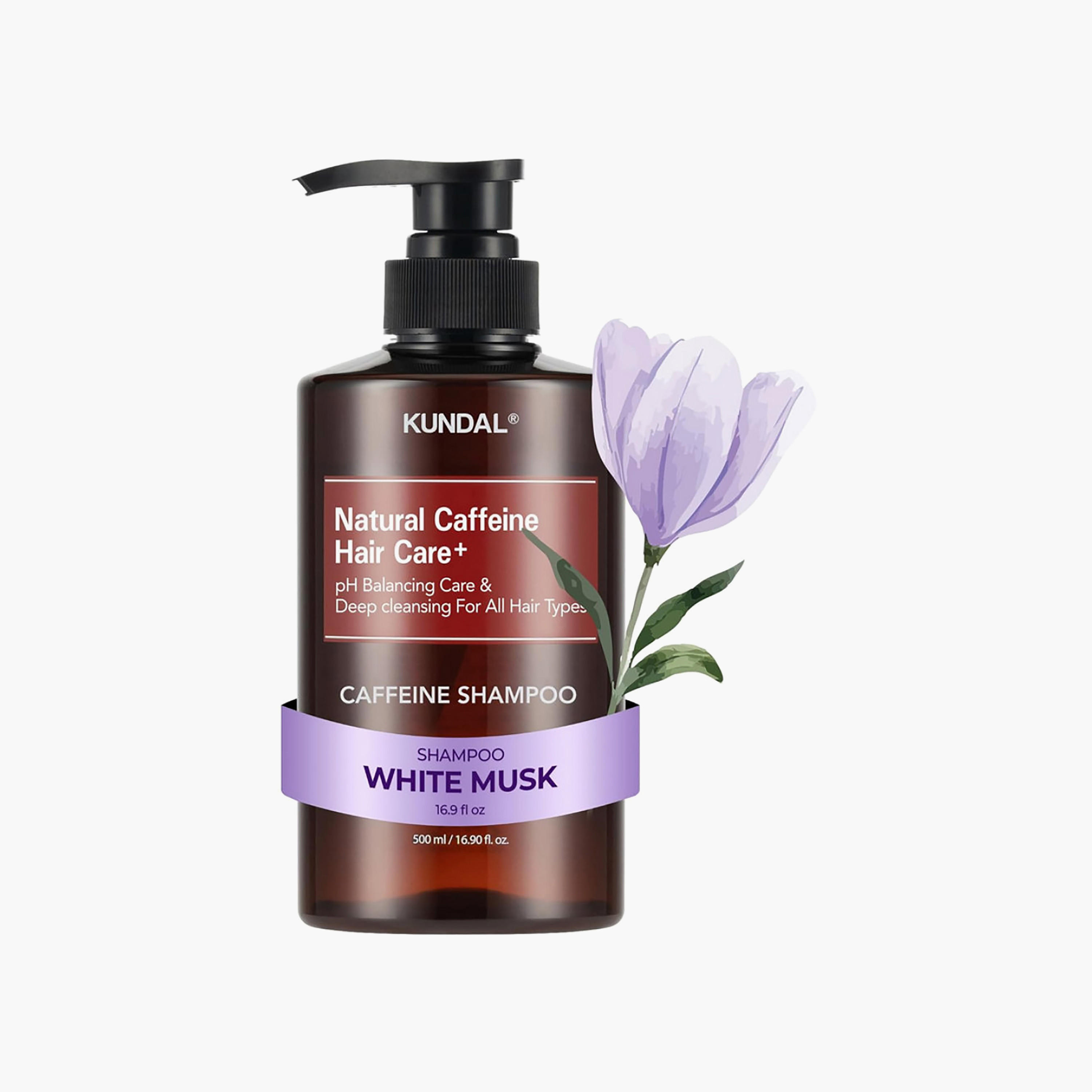 شامبو كوندال الطبيعي بالمسك الأبيض والكافيين 500 مل-beautyandpersonalcare-hair-haircare-shampoos-image-1