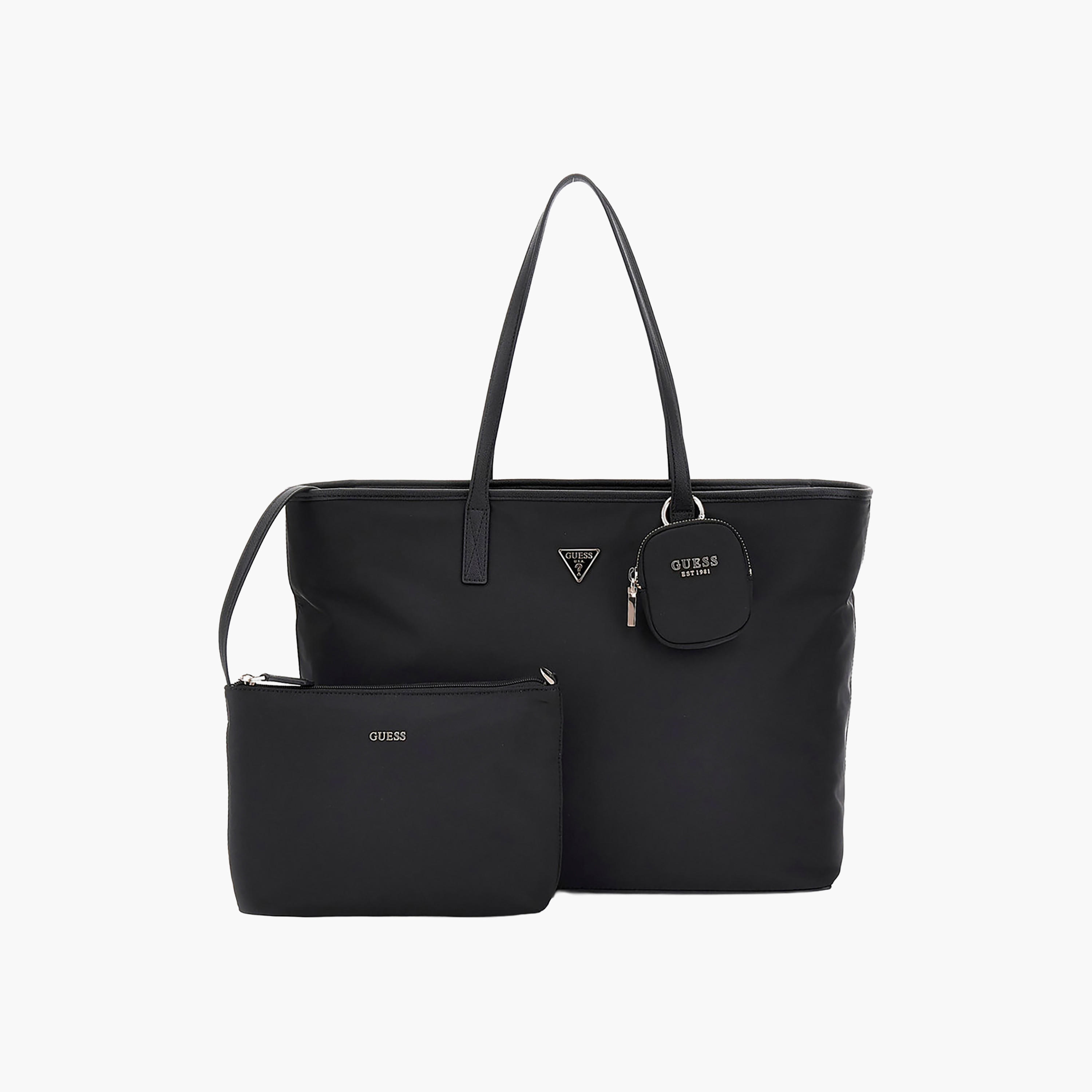 Guess Eco Gemma Double Handle Tote Bag & Pouch with Zipper Closure-women-bagsandwallets-handbags-image-1