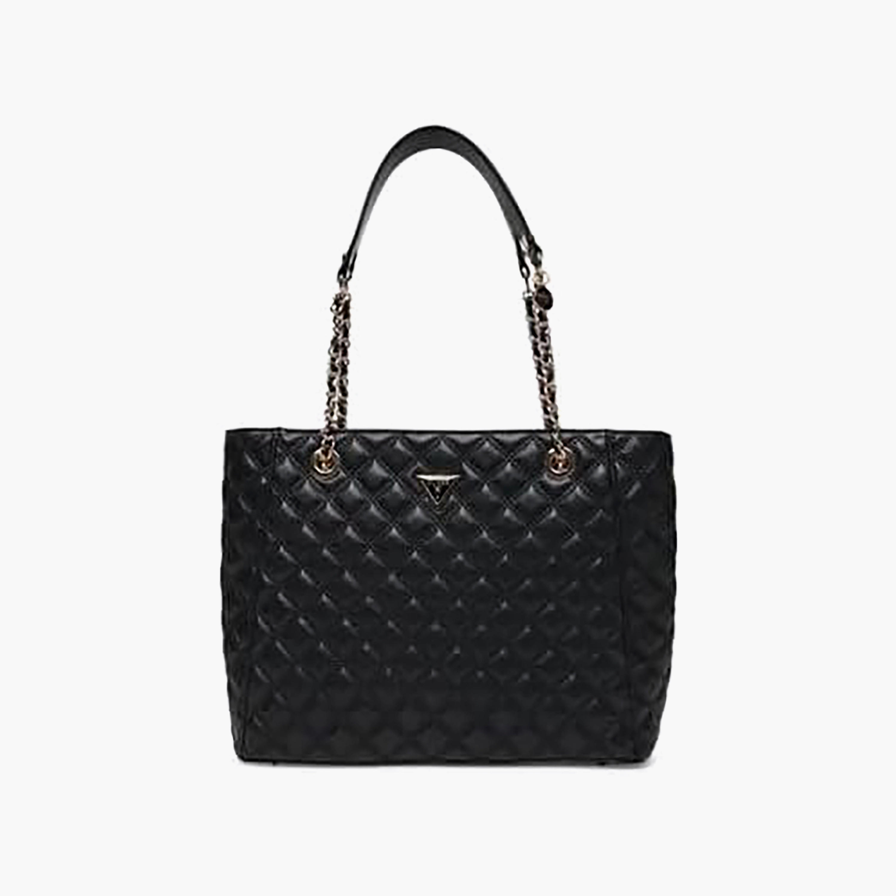 حقيبة يد Guess Giully II ذات مقبضين مبطنة بنمط ماسي مع سحاب للإغلاق-women-bagsandwallets-handbags-image-1