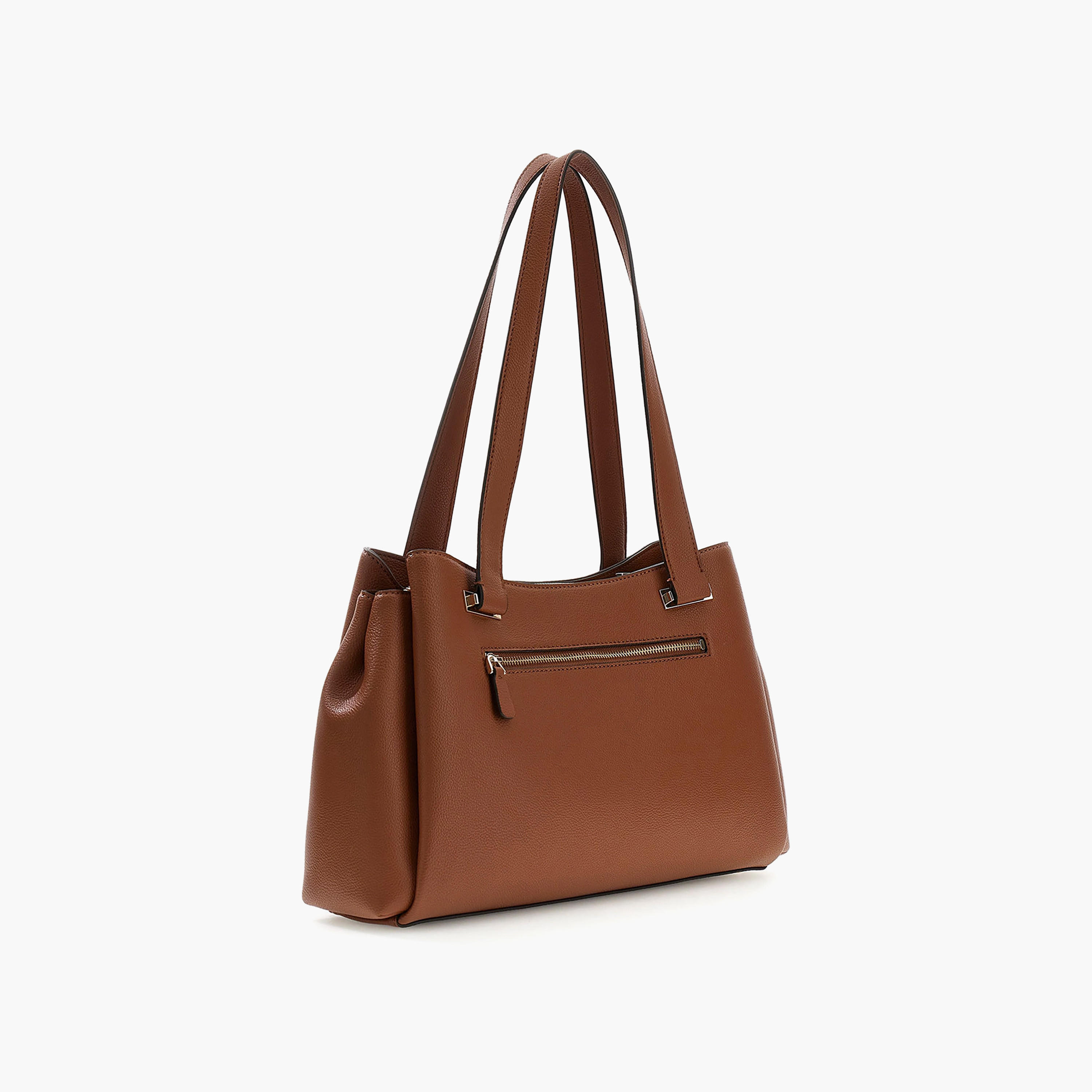 Guess Evie Textured Double Handle Tote Bag with Zipper Closure-women-bagsandwallets-handbags-image-2
