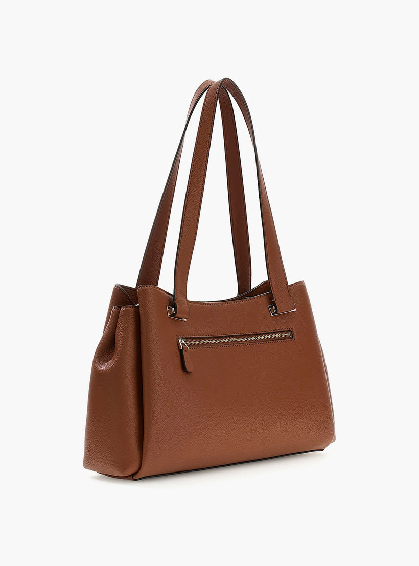 Guess Evie Textured Double Handle Tote Bag with Zipper Closure-women-bagsandwallets-handbags-image-2