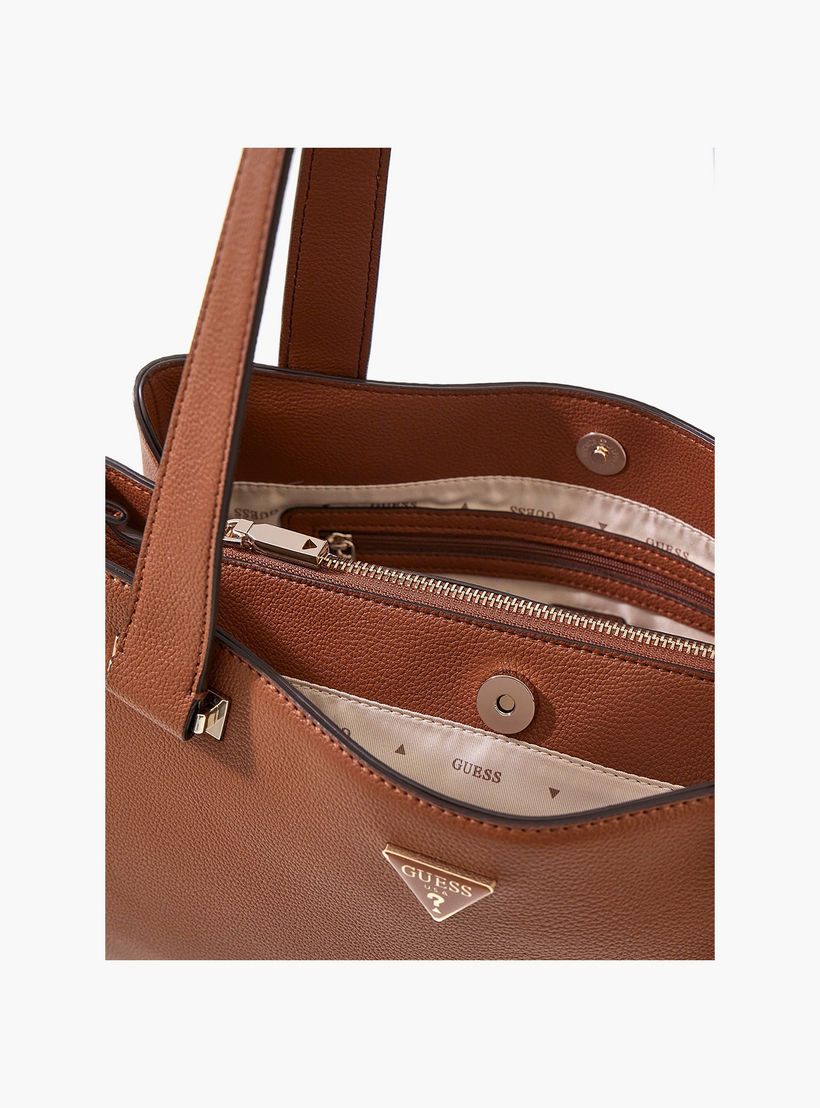 Guess Evie Textured Double Handle Tote Bag with Zipper Closure-women-bagsandwallets-handbags-image-3