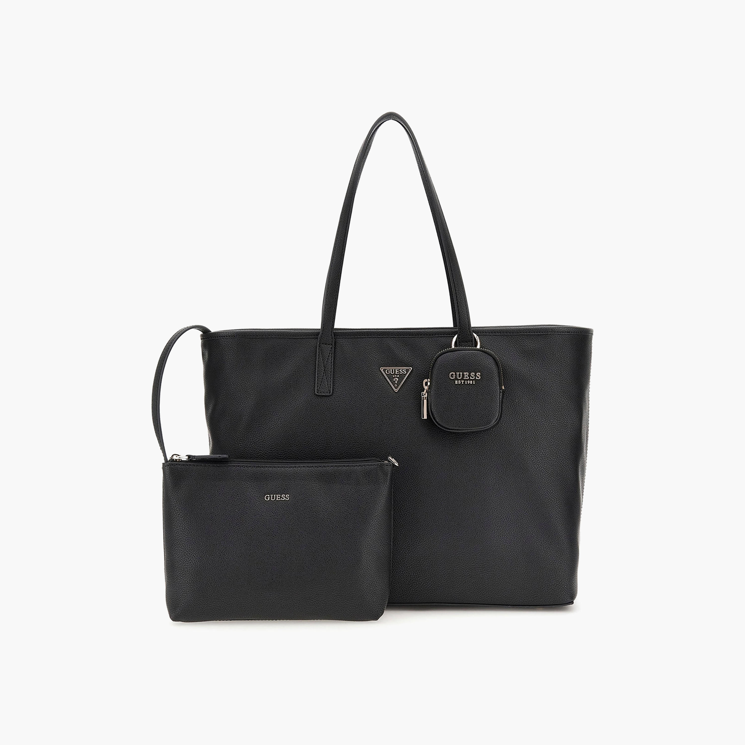 Guess Power Play Ii Double Handle Tote Bag & Pouch with Zipper Closure-women-bagsandwallets-handbags-image-1