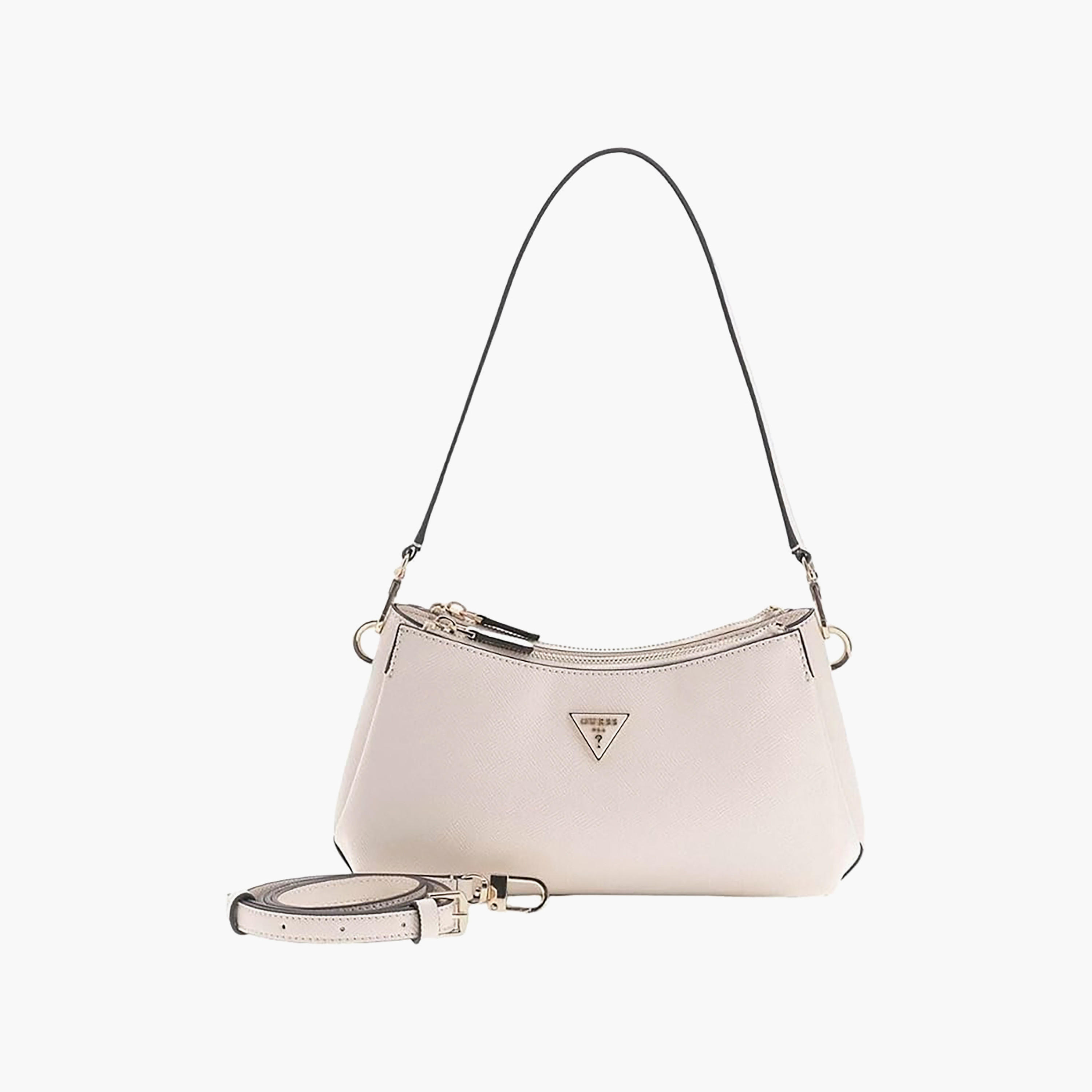 حقيبة كتف Guess Noelle II Texture ذات مقبض واحد وسحاب إغلاق وحزام قابل للتعديل-women-bagsandwallets-handbags-image-1