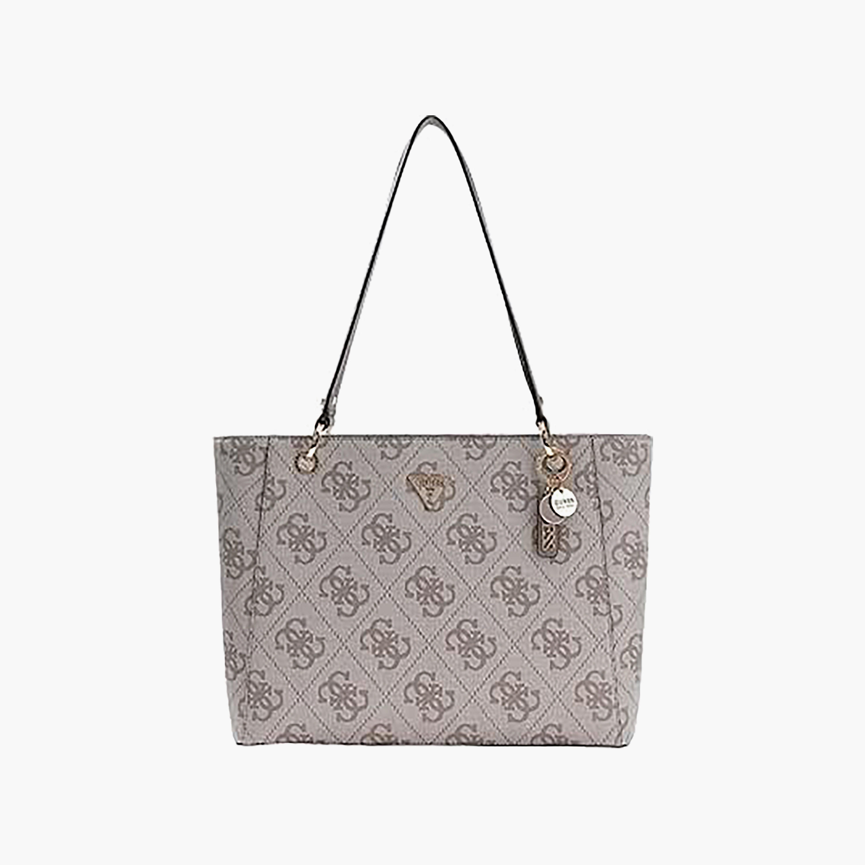 حقيبة يد Guess Noelle II Monogram ذات مقبضين وسحاب إغلاق-women-bagsandwallets-handbags-image-1
