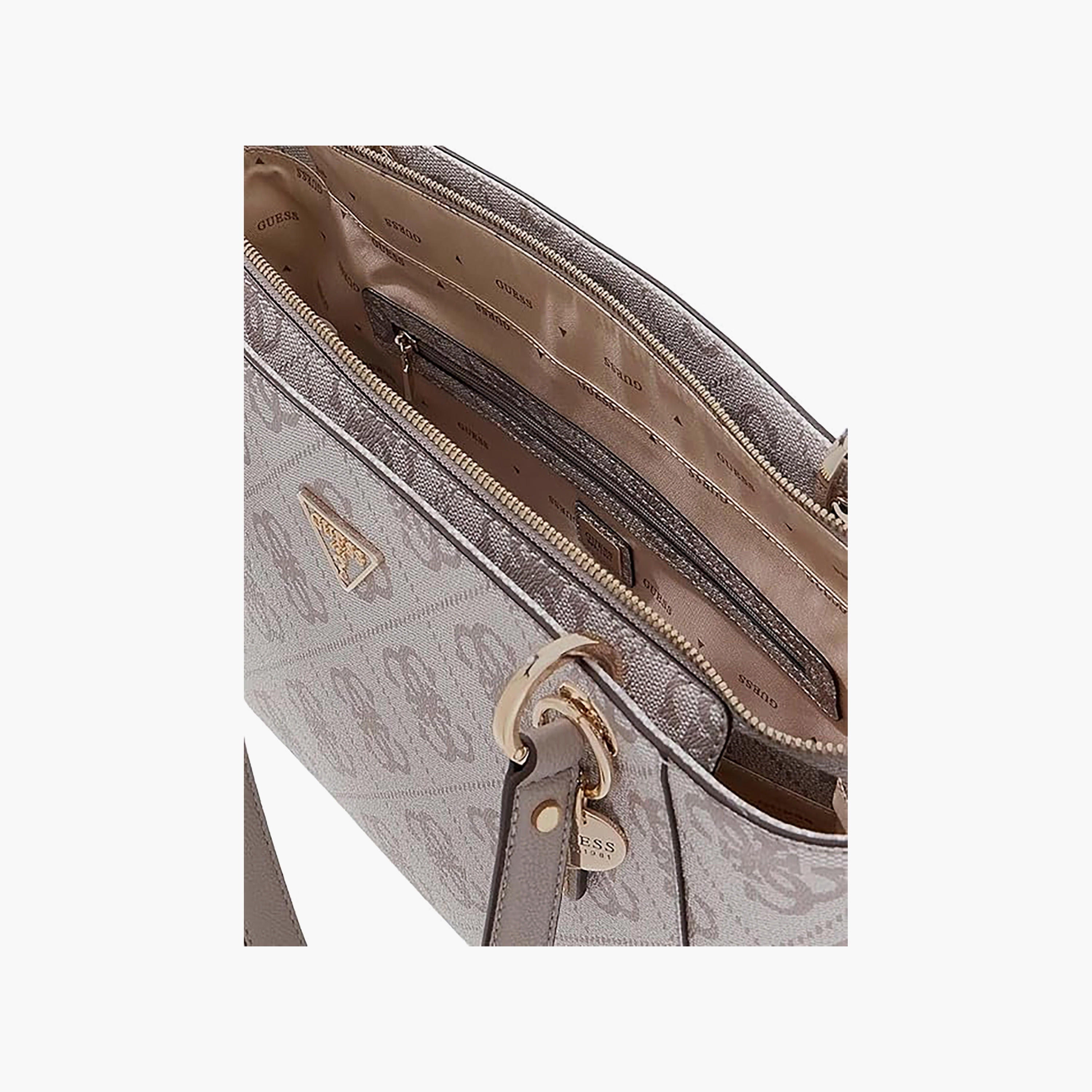 حقيبة يد Guess Noelle II Monogram ذات مقبضين وسحاب إغلاق-women-bagsandwallets-handbags-image-3