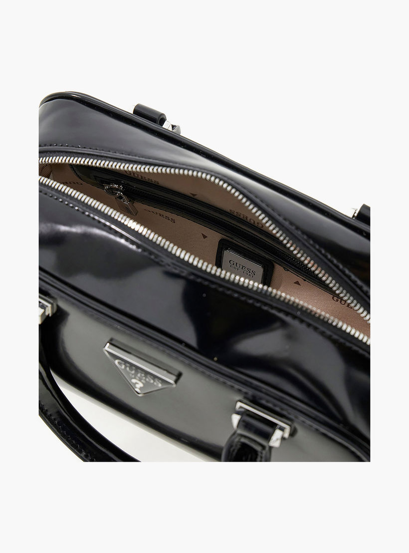 Guess Arnela Double Handle Satchel Bag with Zipper Closure and Detachable Strap-women-bagsandwallets-handbags-image-3