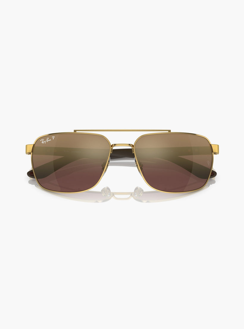 Ray-Ban Unisex Rectangle Brown Polorized Sunglasses | 3701-men-sunglasses-image-4
