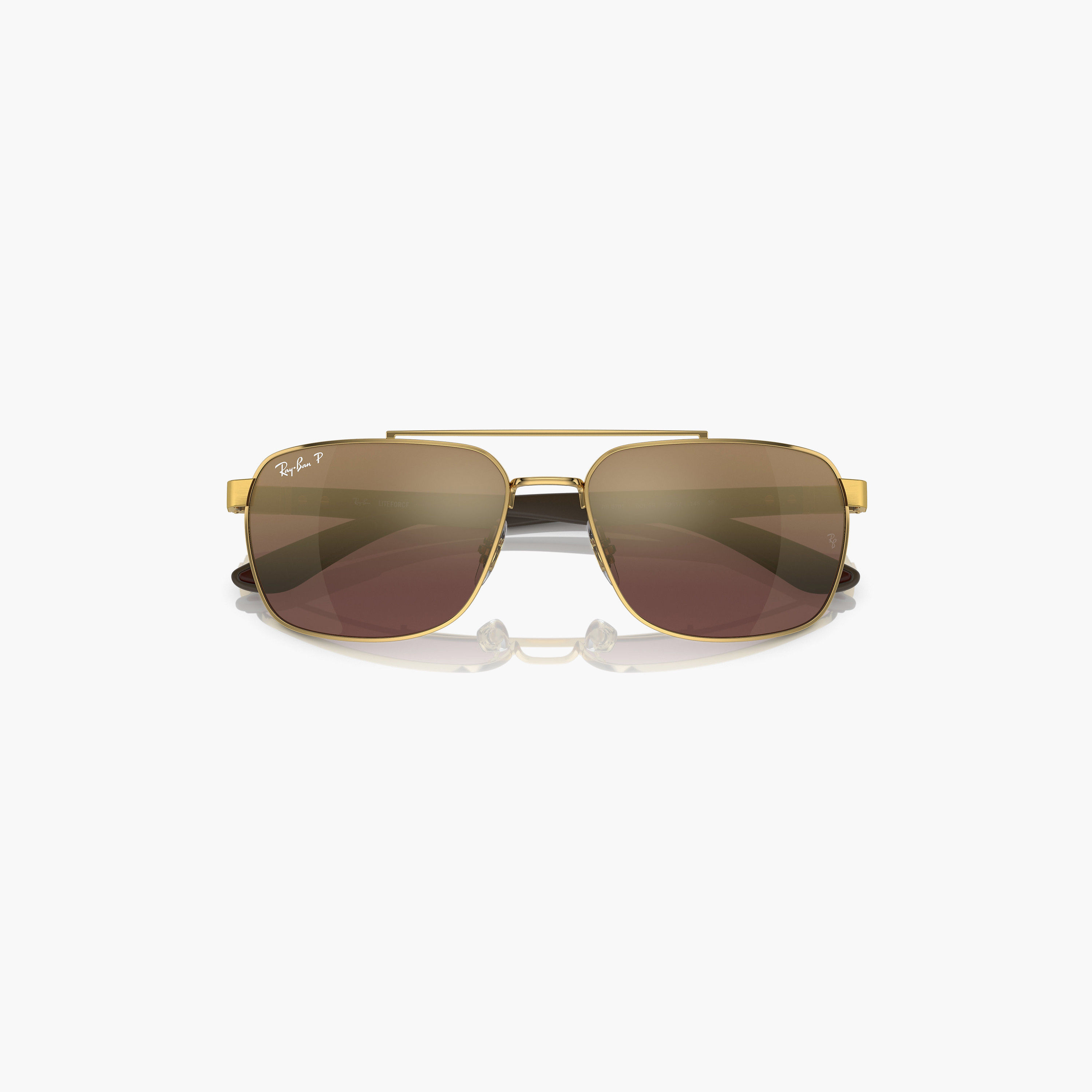 نظارات شمسية راي بان للجنسين، مستطيلة الشكل، بنية اللون، مستقطبة | 3701-men-sunglasses-image-4