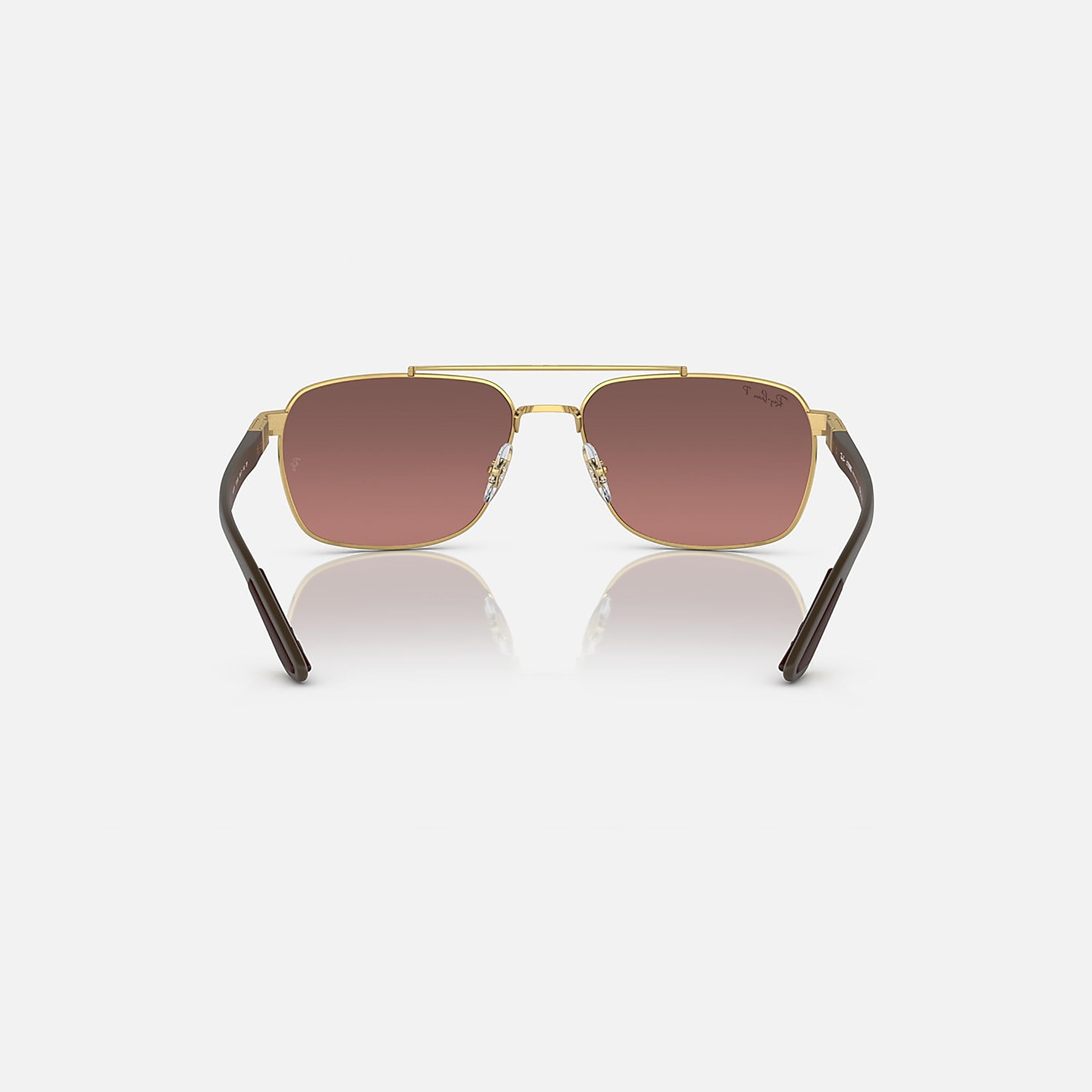Ray-Ban Unisex Rectangle Brown Polorized Sunglasses | 3701-men-sunglasses-image-5