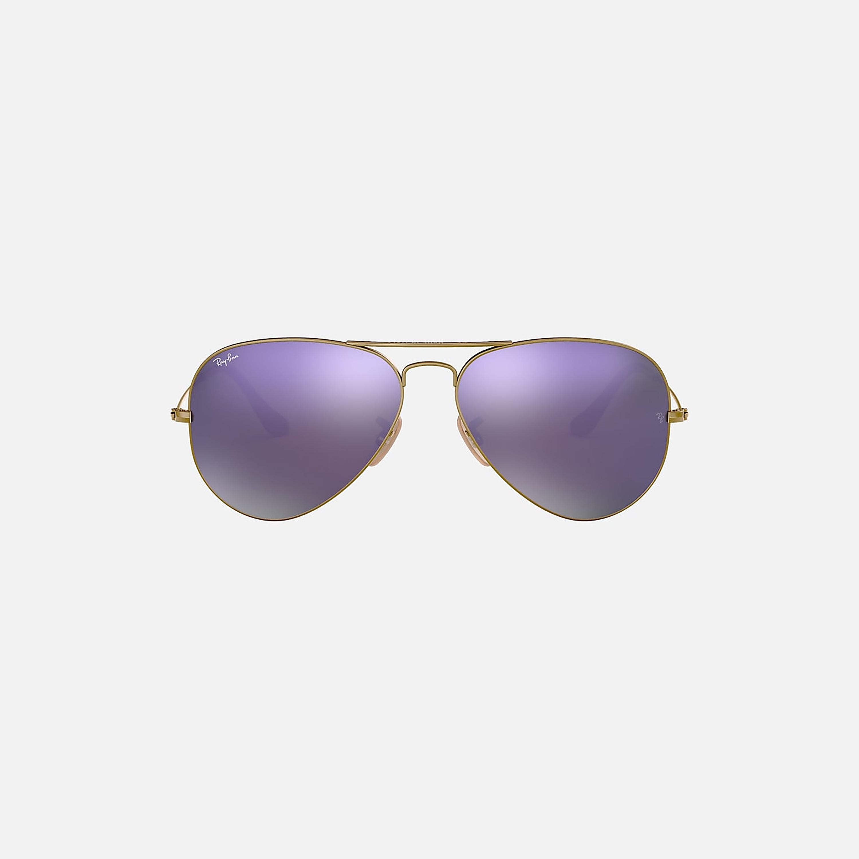 Ray-Ban Unisex Aviator Purple Sunglasses | 3025-men-sunglasses-image-3