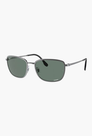 نظارات شمسية رجالية مستطيلة رمادية مستقطبة من راي بان | 3705-men-sunglasses-image-1