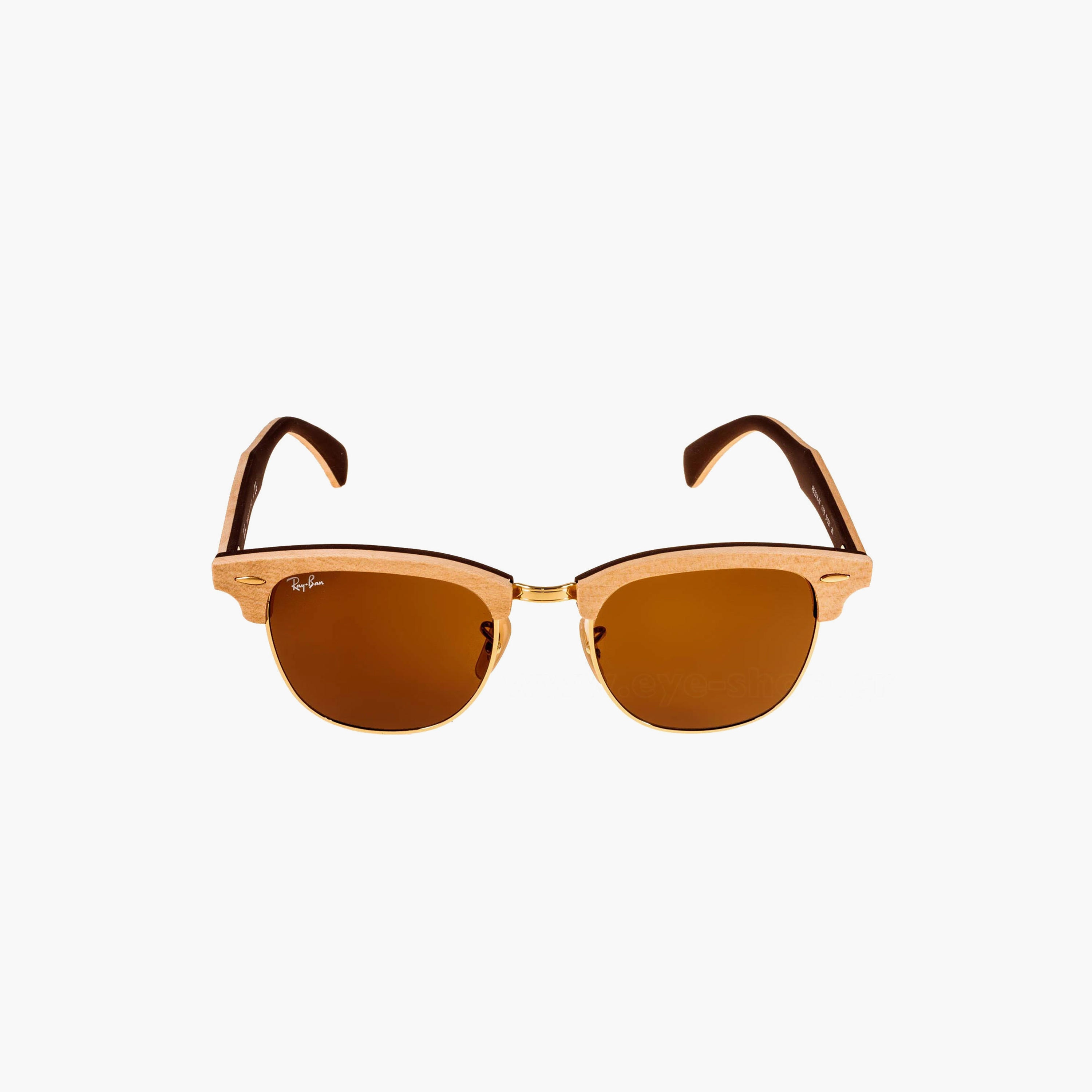 Ray-Ban Unisex Clubmaster Brown Sunglasses | 3016M-men-sunglasses-image-1