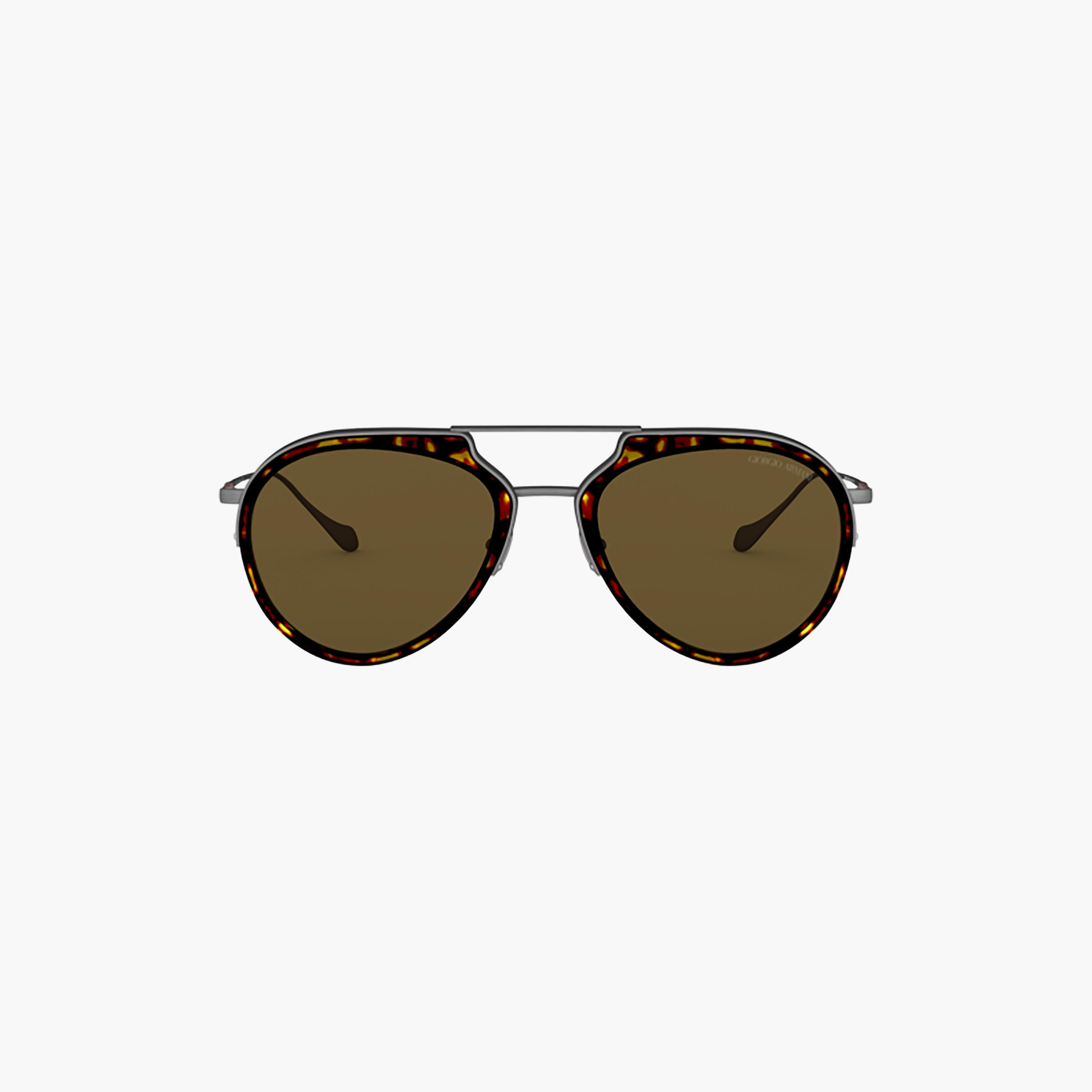 نظارات شمسية جورجيو أرماني رجالية بنية اللون بتصميم طيار | 6097-men-sunglasses-image-1