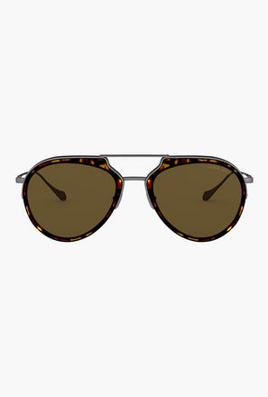 نظارات شمسية جورجيو أرماني رجالية بنية اللون بتصميم طيار | 6097-men-sunglasses-image-1